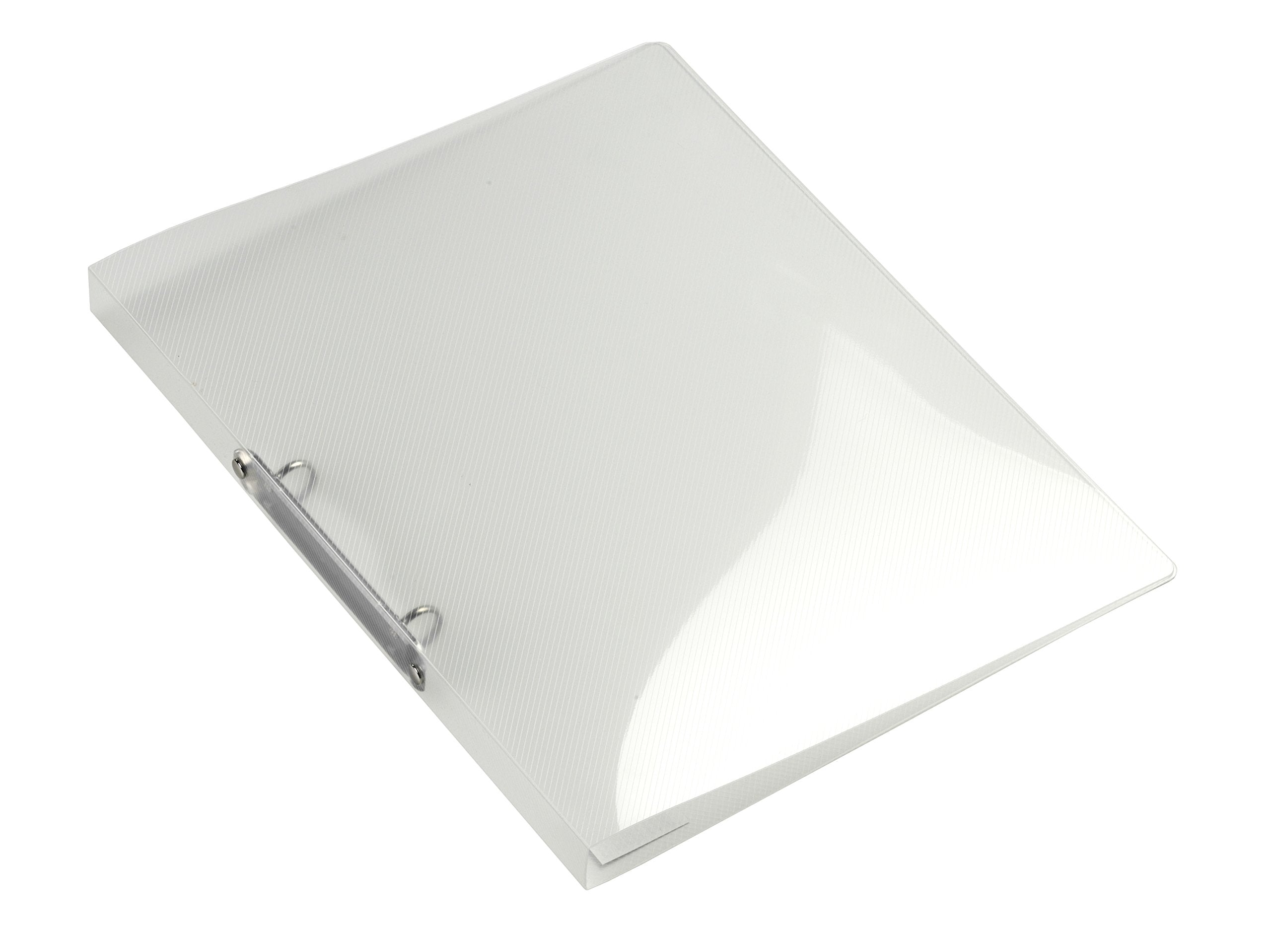 Europel HF2 A4 16mm 2 Ring Padfolio Binder - Transparent Cover, White Spine | Holds 80 Sheets 1