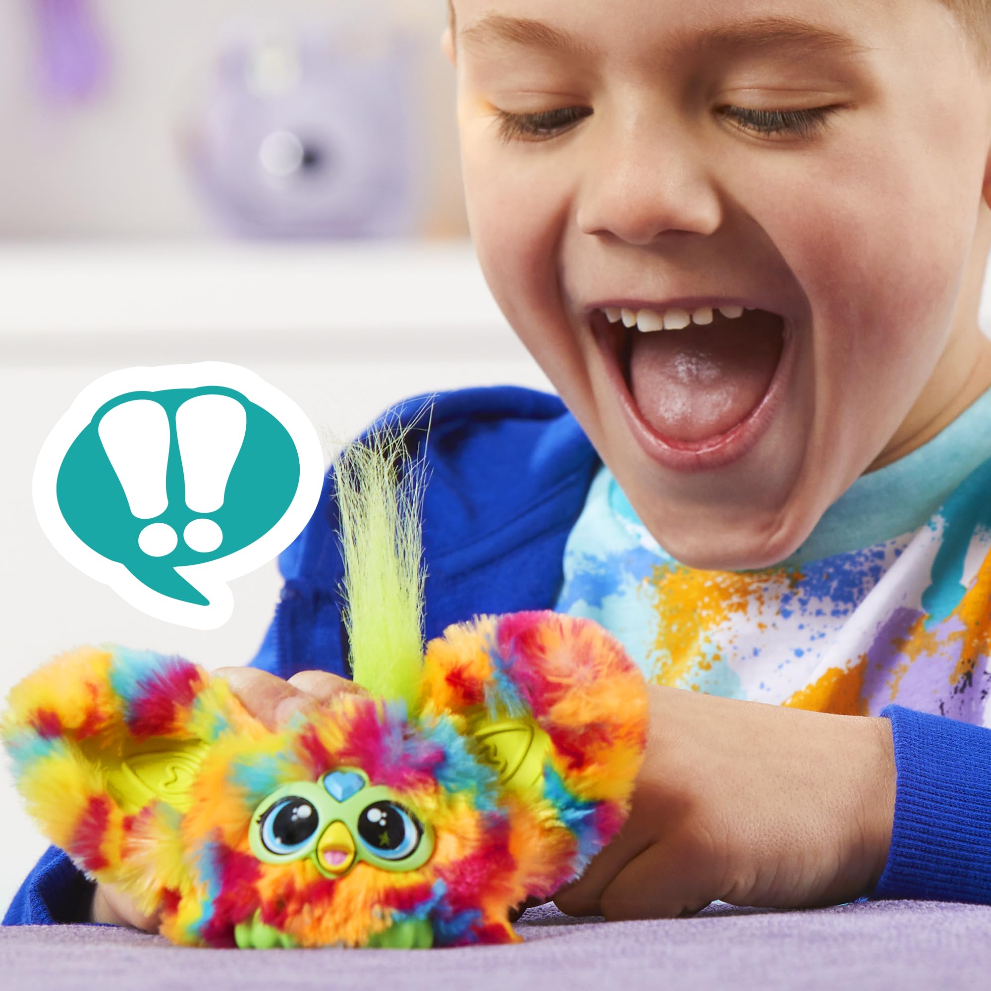 Furby Pix-Elle Mini Electronic Plush Toy - Series 1 Furblet with Sounds & Keychain Clip 3