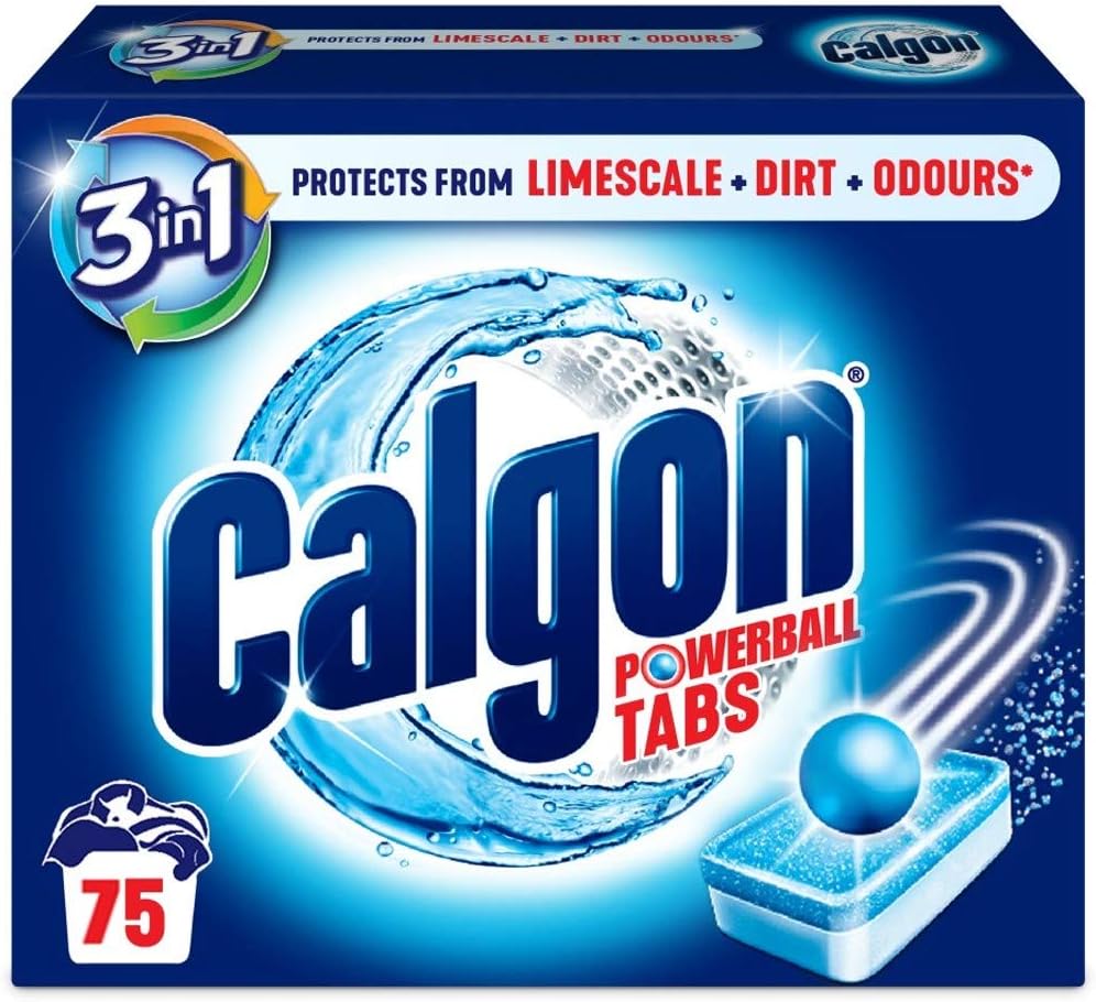 Calgon 4-in-1 Wasserenthärtertabletten für Waschmaschinen – 75 Tabletten