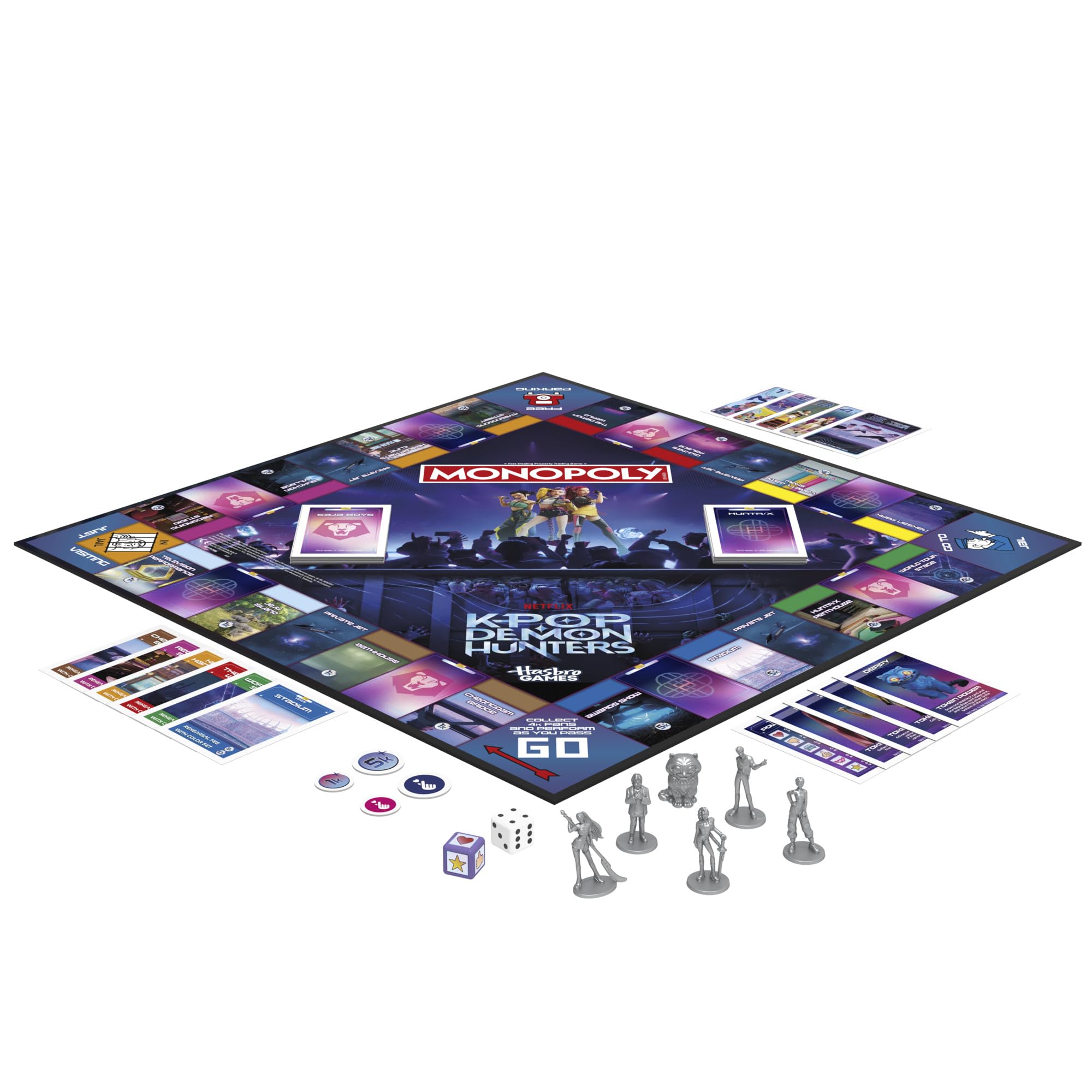 Monopoly KPop Demon Hunters Edition Board Game - Family Party Game for 2-6 Players, Ages 8+ 7