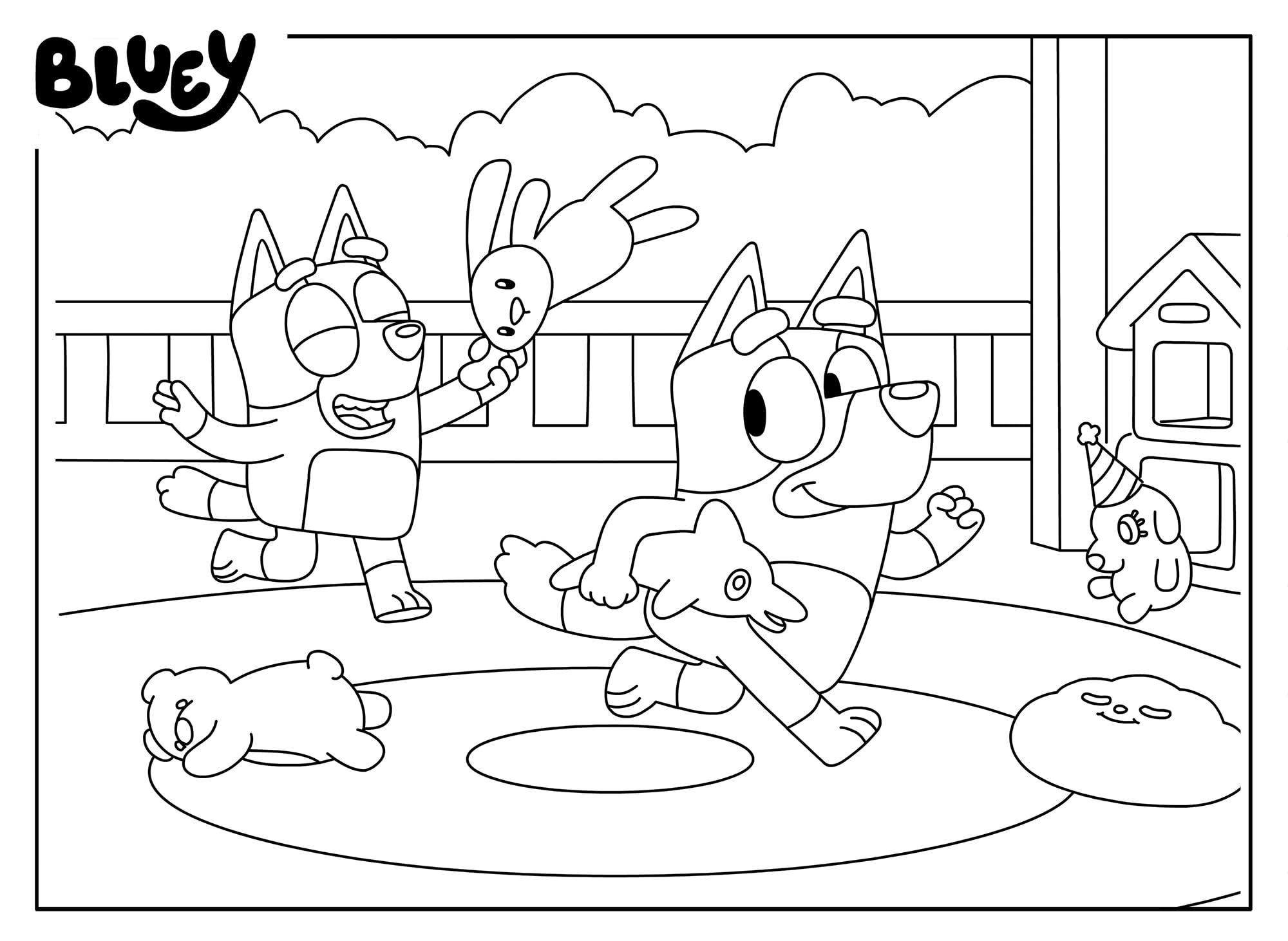 Liscianigiochi Bluey Double-Sided Colouring Jigsaw Puzzle - 24 Pieces | Ages 3+ 3