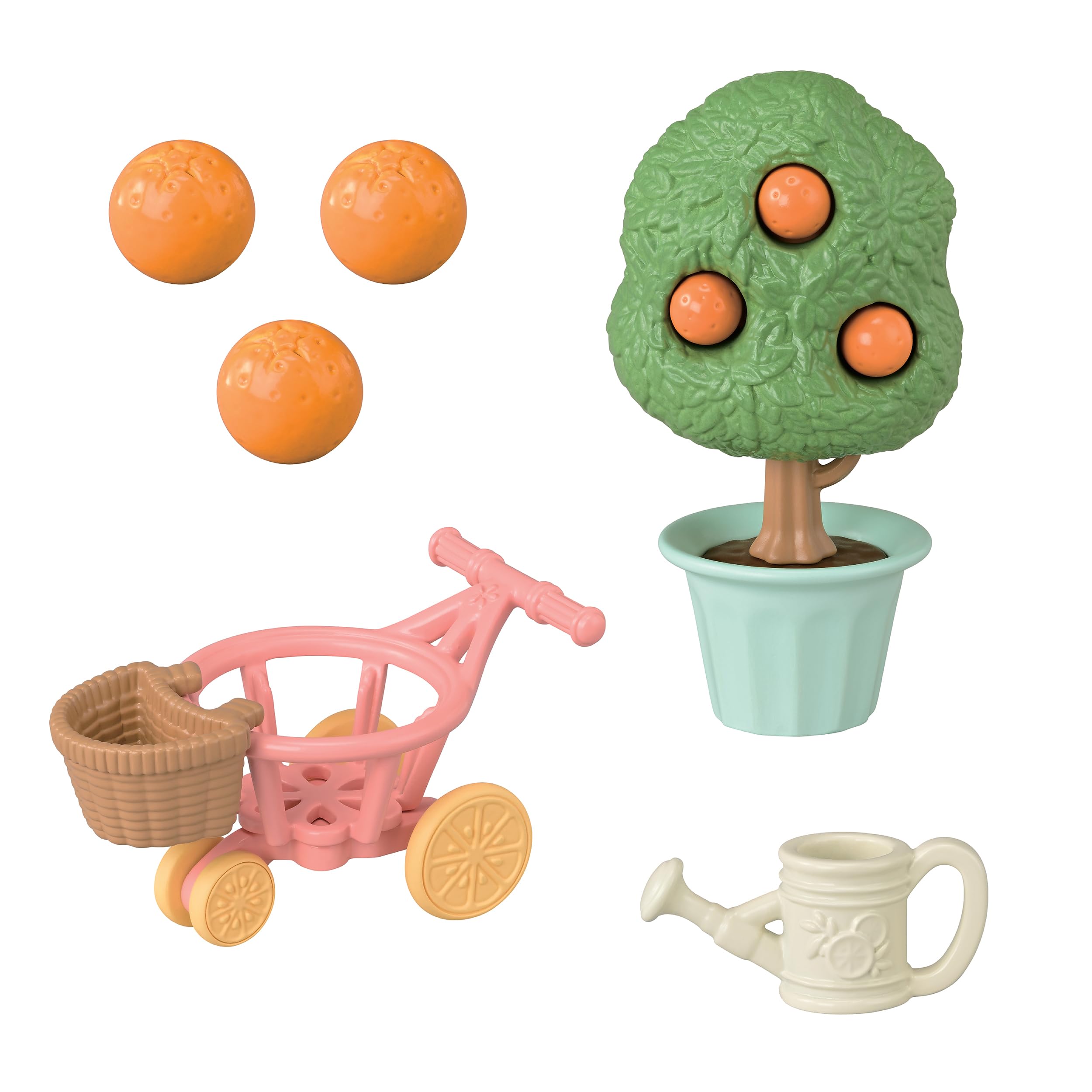 Sylvanian Families Citrus Bird Family Playset - Includes 6 Figures & Fruit Harvesting Gimmick | Ages 3+ 5