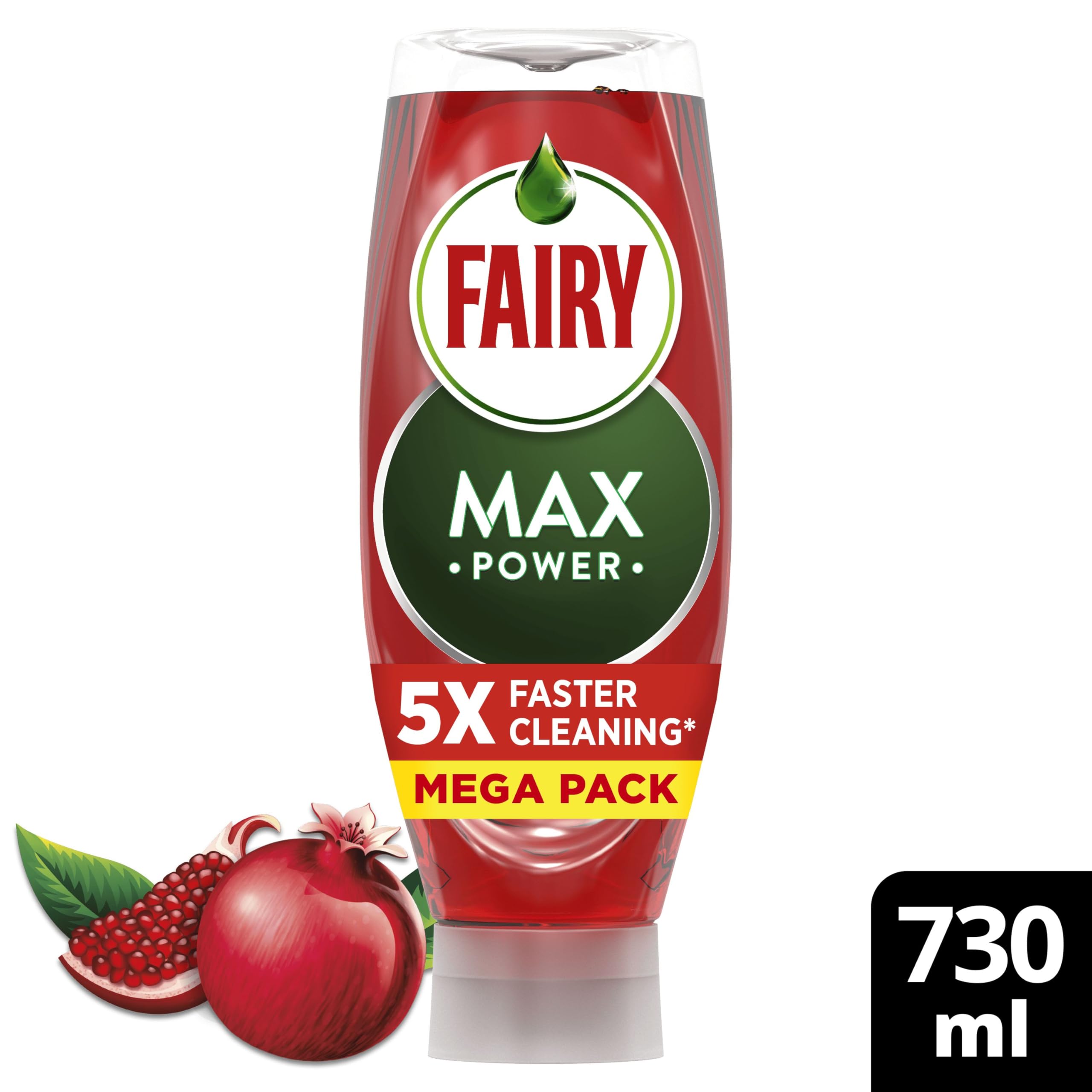 Fairy - MaxPower Washing Up Liquid Pomegranate 730 ML 2