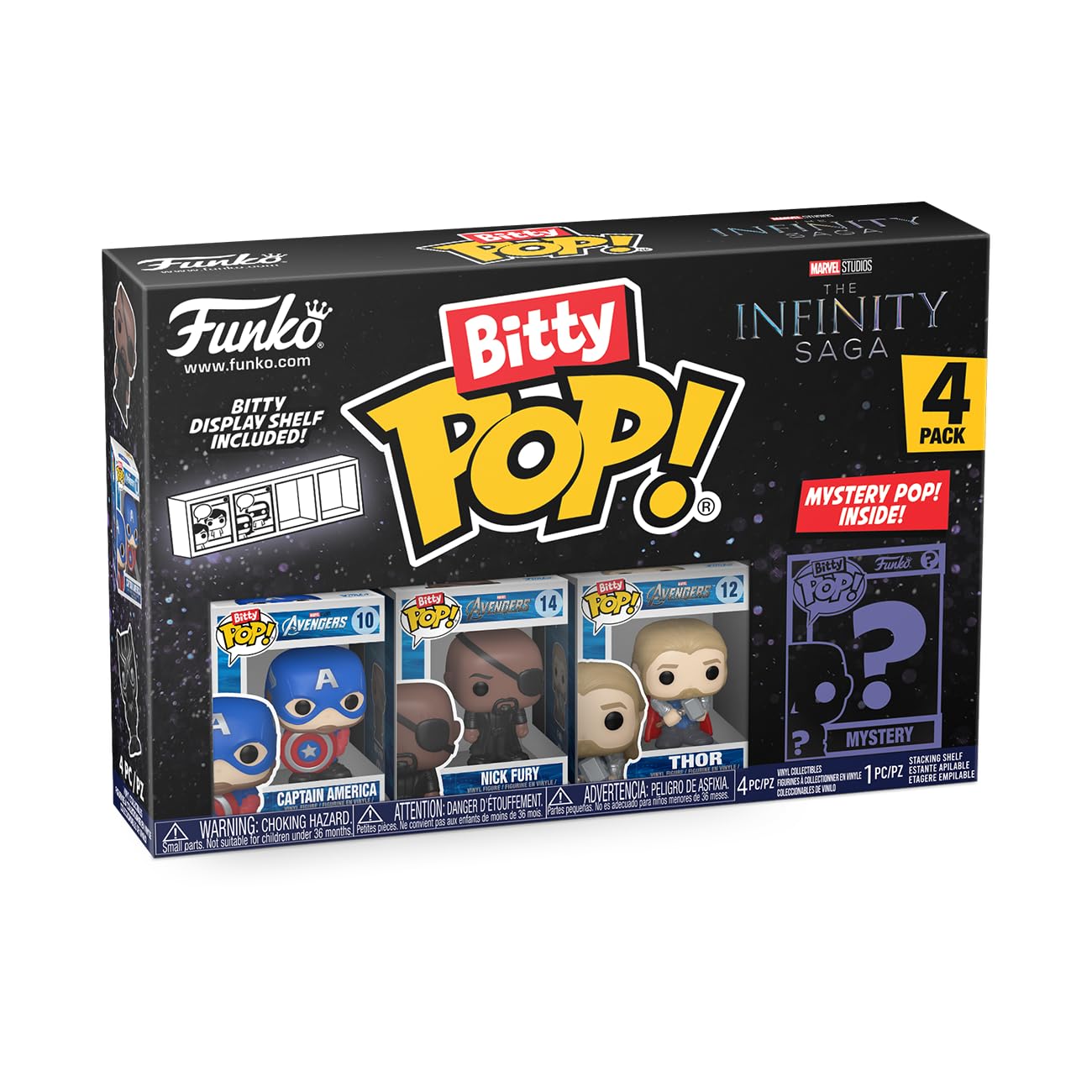 Funko Bitty Pop! Marvel - Captain America (Holding Shield) Vinyl Figure 10