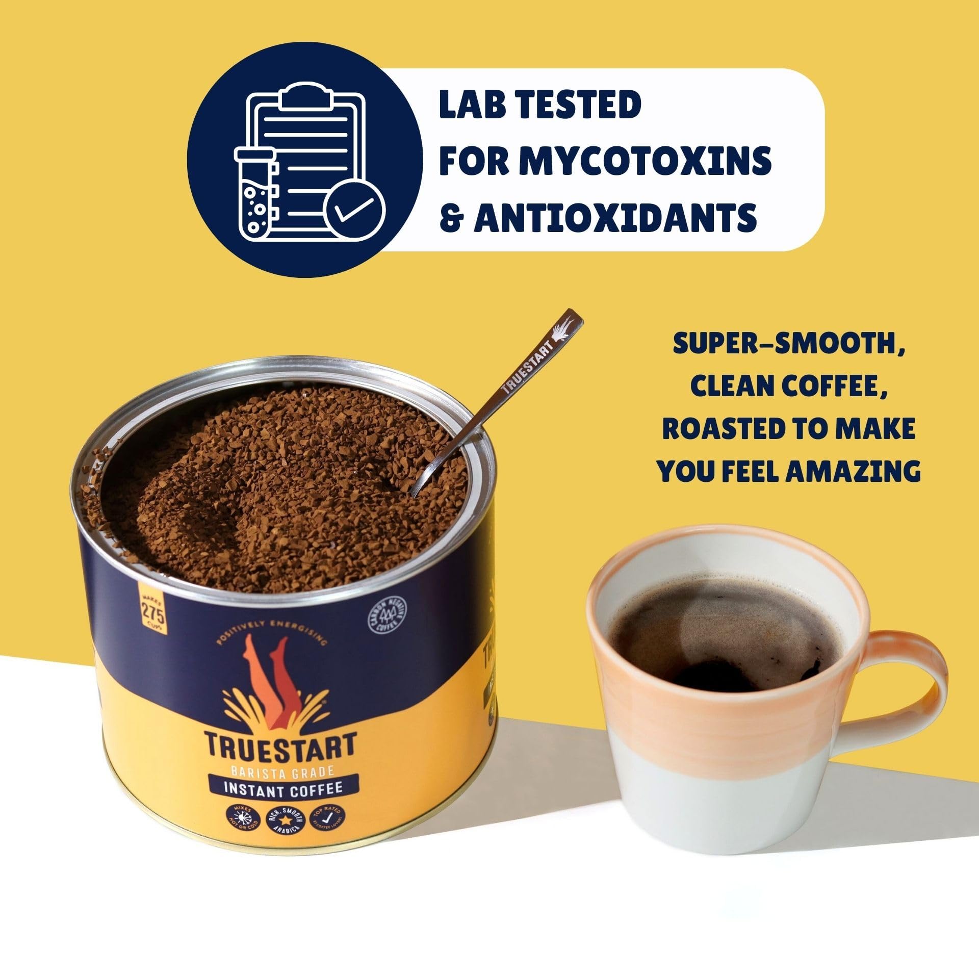 TRUESTART Barista Grade Instant Coffee - 750g Freeze Dried Colombian Arabica 5