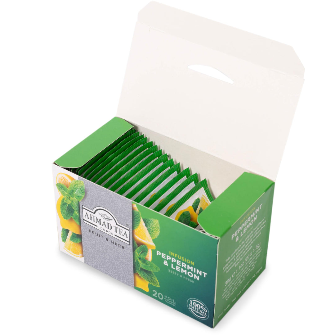 Ahmad Tea Peppermint & Lemon Fruit & Herbal Infusion - 20 Tea Bags