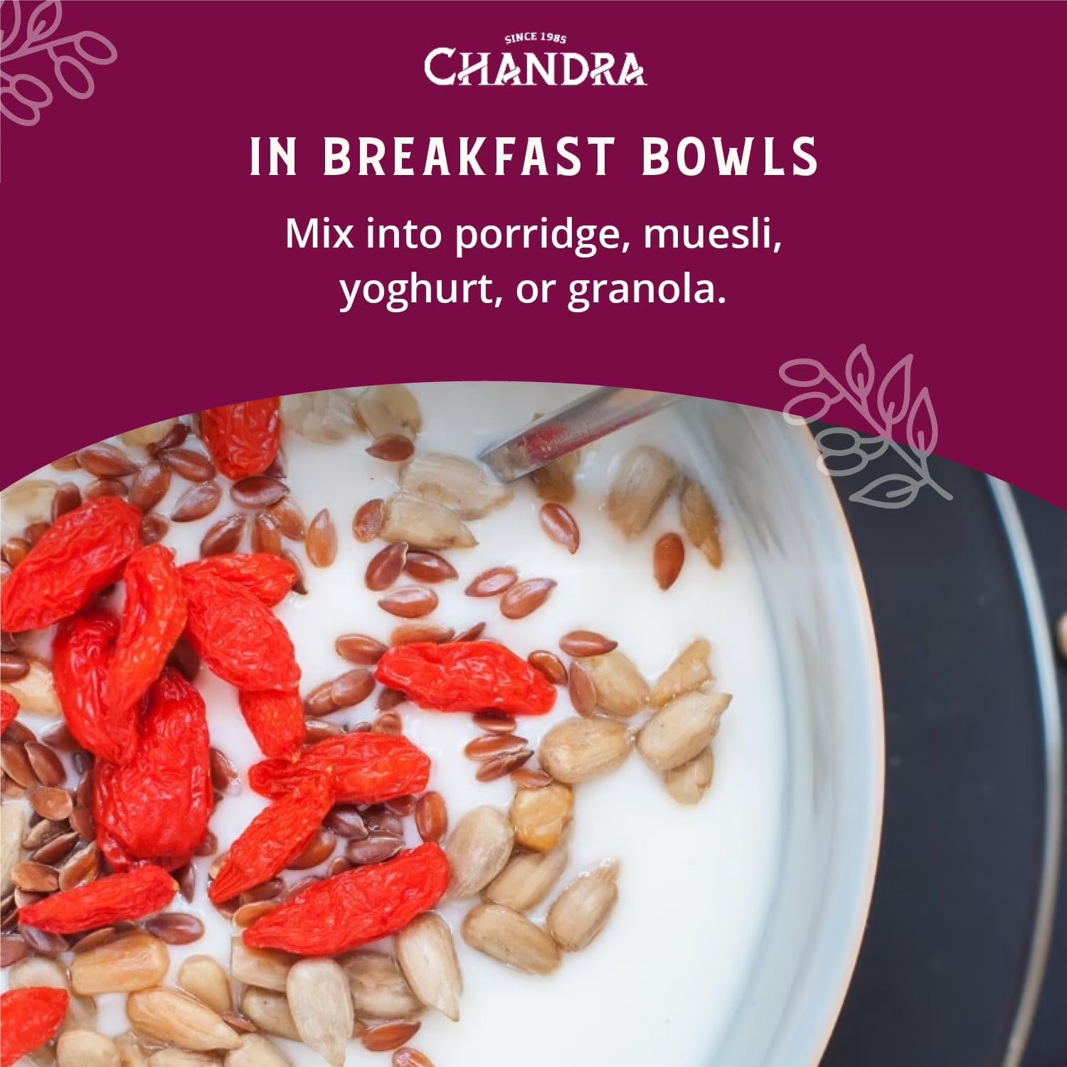 CHANDRA Whole Foods Goji Berries - 1KG Dried Super Fruit | Low-GI, High Protein 6