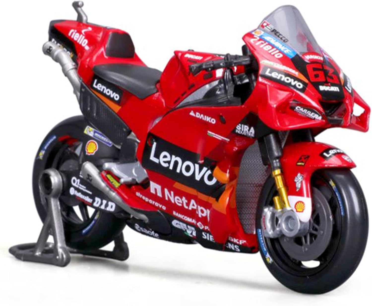 Maisto 1:18 Scale Ducati Lenovo Team Motorcycle Model - Die-Cast Collectible by Bburago Italia