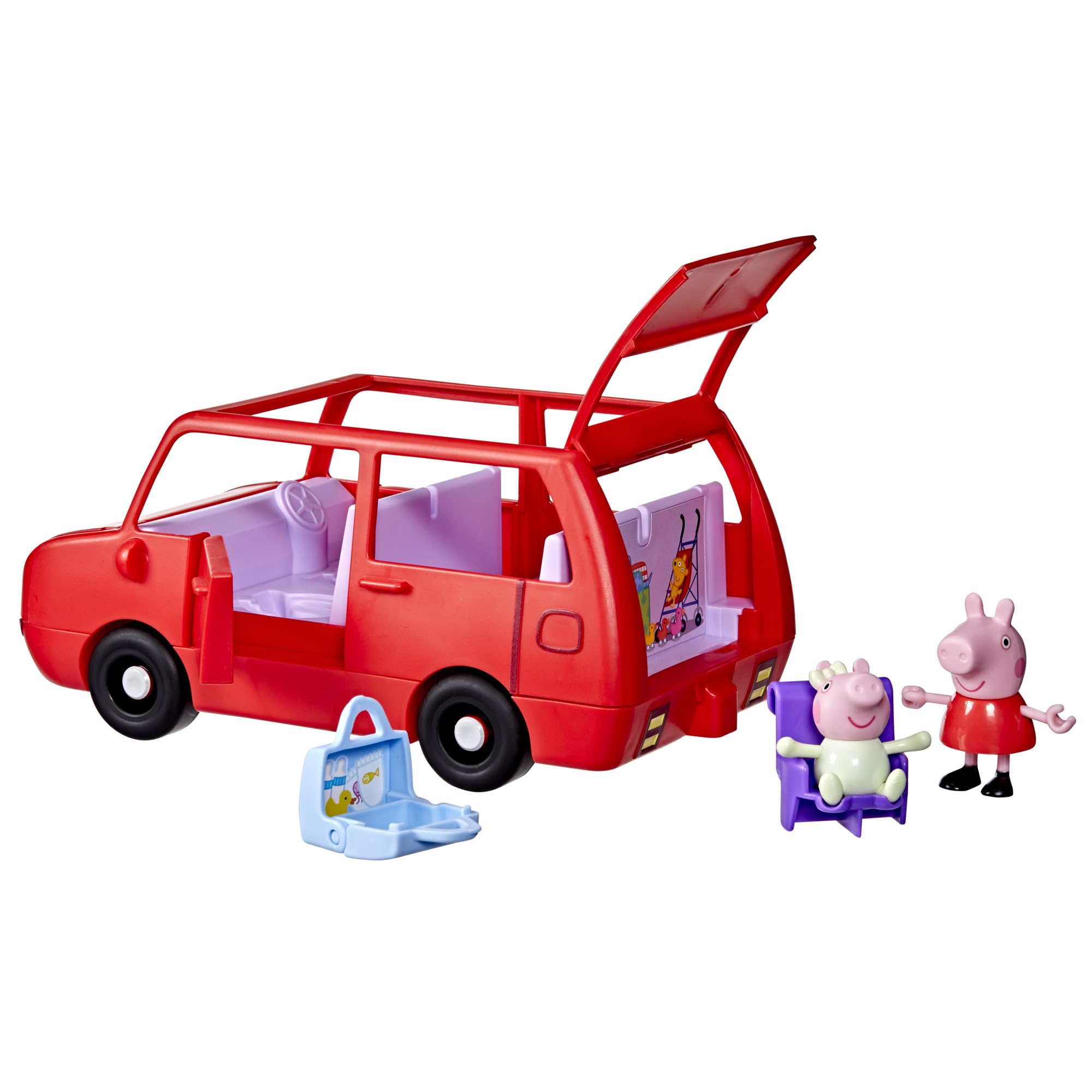 Peppa Pig Big Family Car Playset - Red Vehicle with Peppa & Baby Evie Figures 2