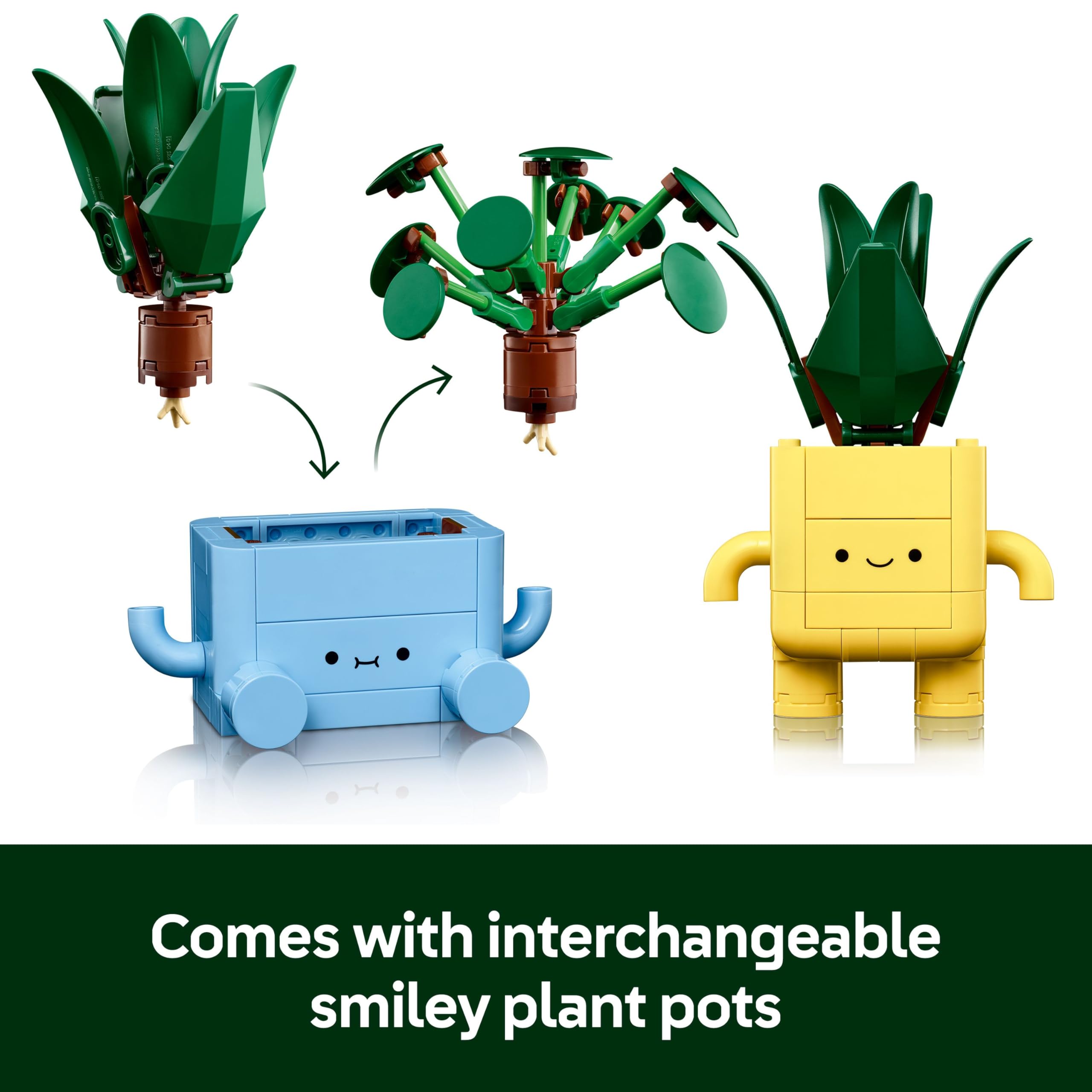 LEGO Botanicals Happy Plants Bauset – 217-teiliges Bastelset für Kinder ab 9 Jahren 6