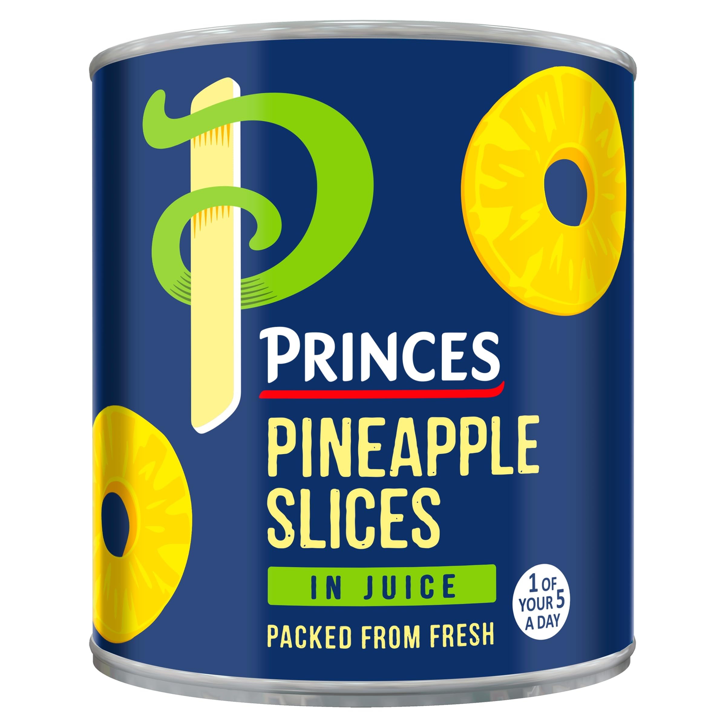 Princes Pineapple Slices in Juice - Ready to Eat Fruit | 432g Tin