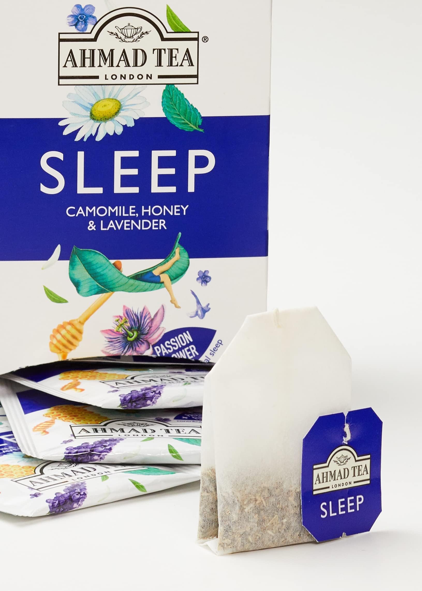 Ahmad Tea Natural Benefit Sleep Infusion Herbal Tea - Camomile, Honey & Lavender | 20 Count Teabags 8