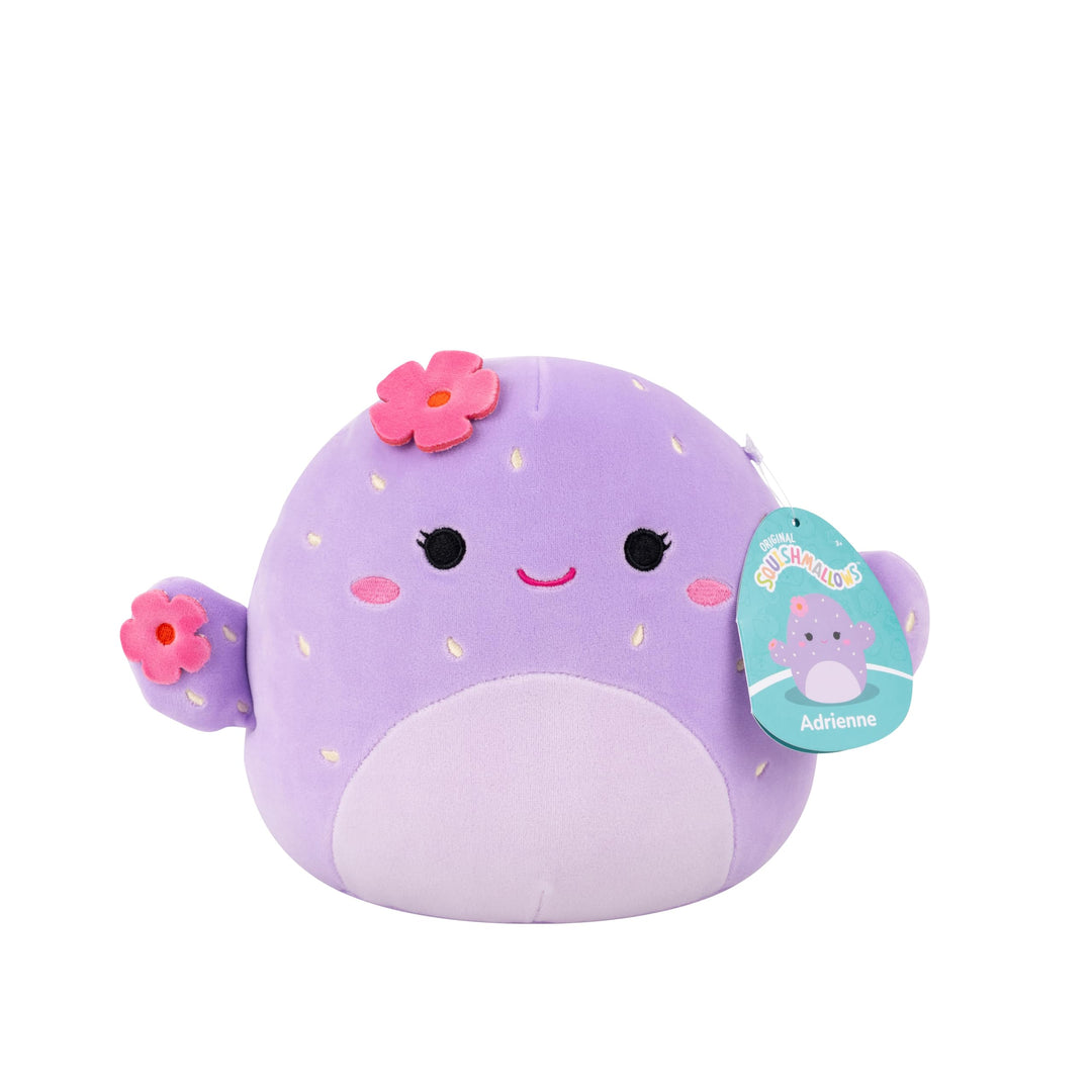 Squishmallows Adrienne the Purple Barrel Cactus - 7.5-Inch Plush Toy for Kids 3 Years and Up