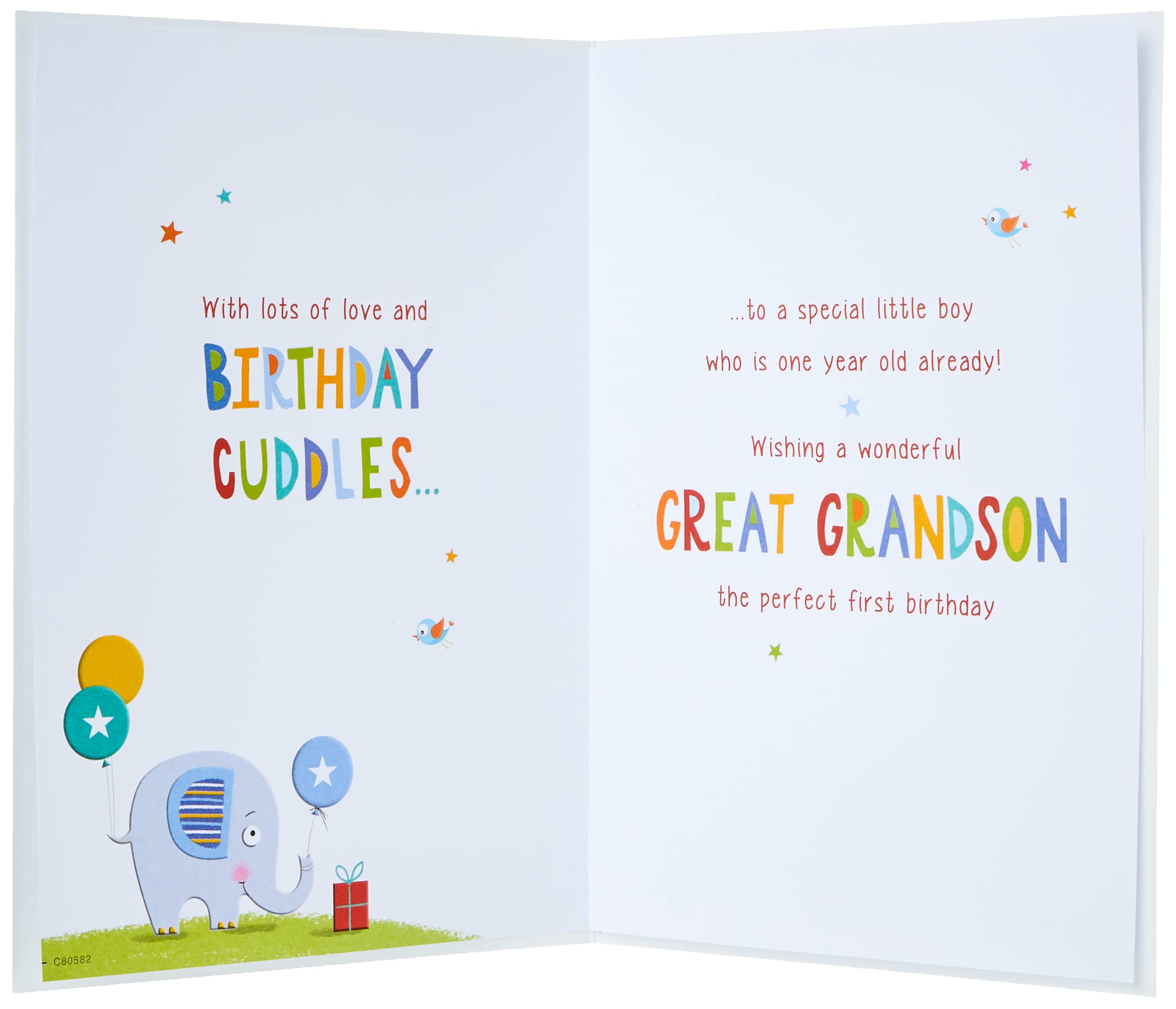 Piccadilly Greetings Age 1 Great Grandson Birthday Card - 9 x 6 Inches 2