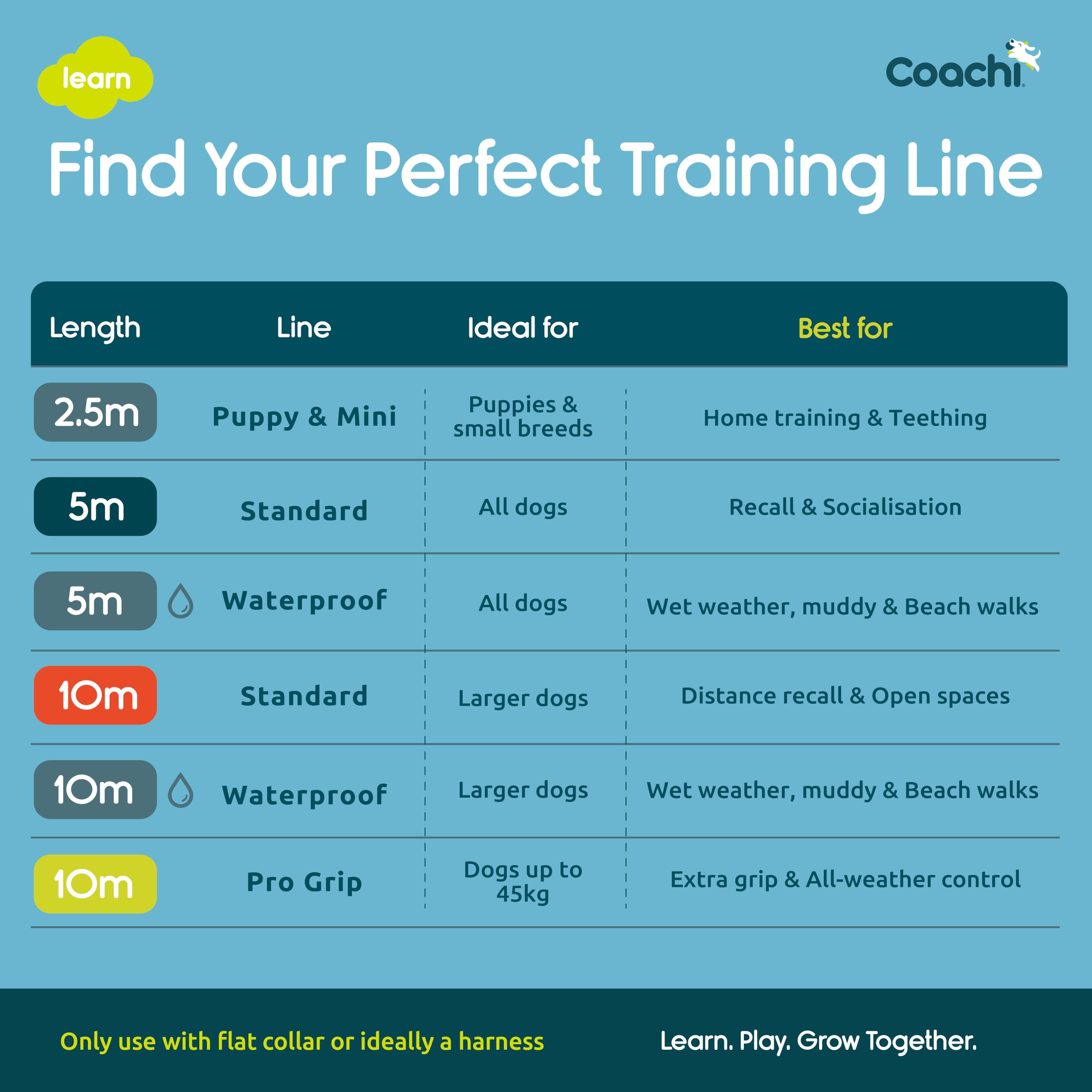 Coachi 5m Training Lead - Recall Training | Lightweight Nylon 6
