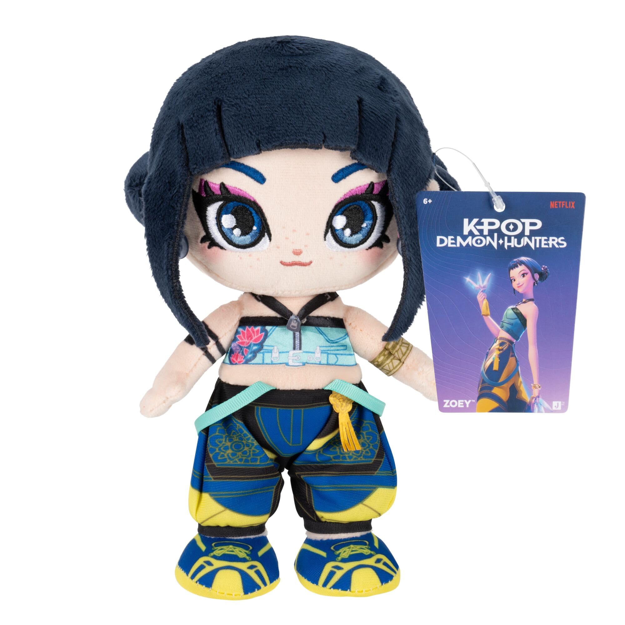 Jazwares KPop Demon Hunters Zoey Plush - 8-Inch Collectible Stuffed Toy | Ages 3+ 6