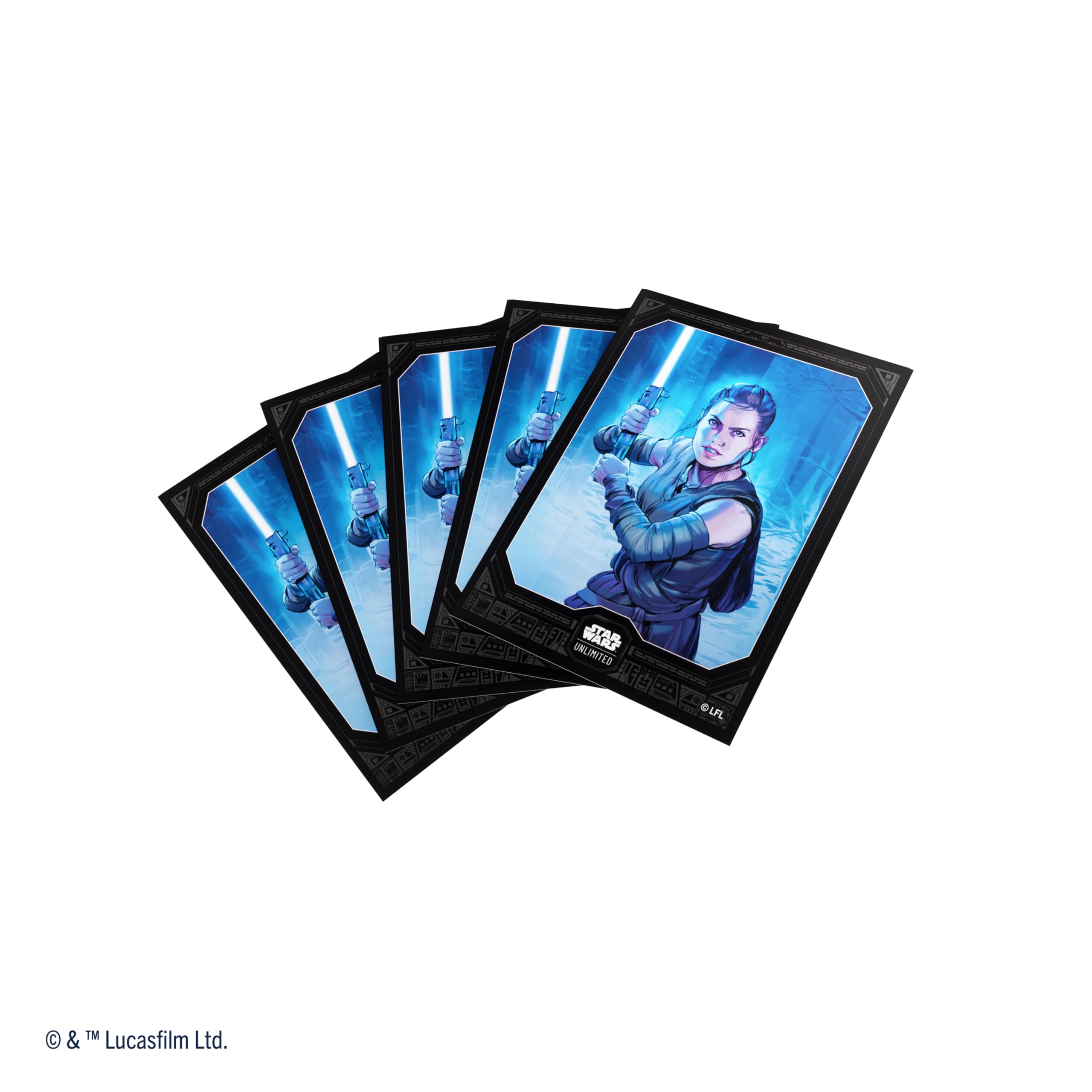 Gamegenic Star Wars Unlimited Rey Art Sleeves - Pack of 60 + 1 Clear Sleeve for TCG LCG Games 2