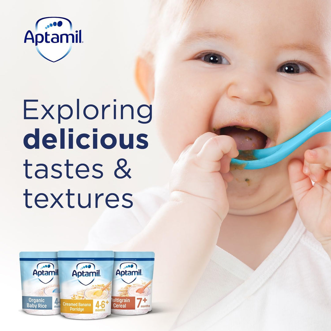 Aptamil Multigrain Banana & Berry Porridge Baby Food Cereal, 7+ Months, 200g
