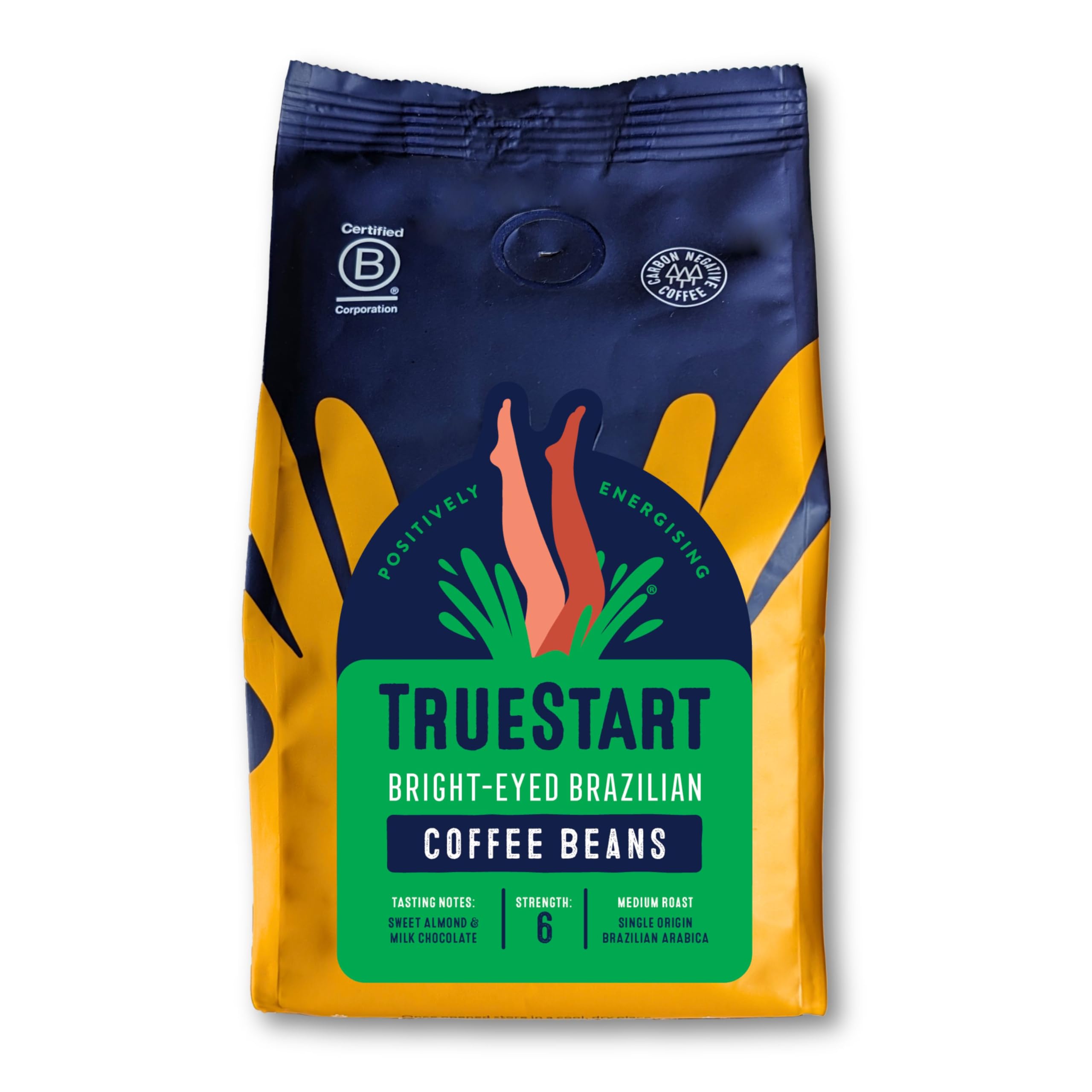 TRUESTART Bright-Eyed Brazilian Ground Coffee - Medium Roast | Mycotoxin-Free | 200g 1