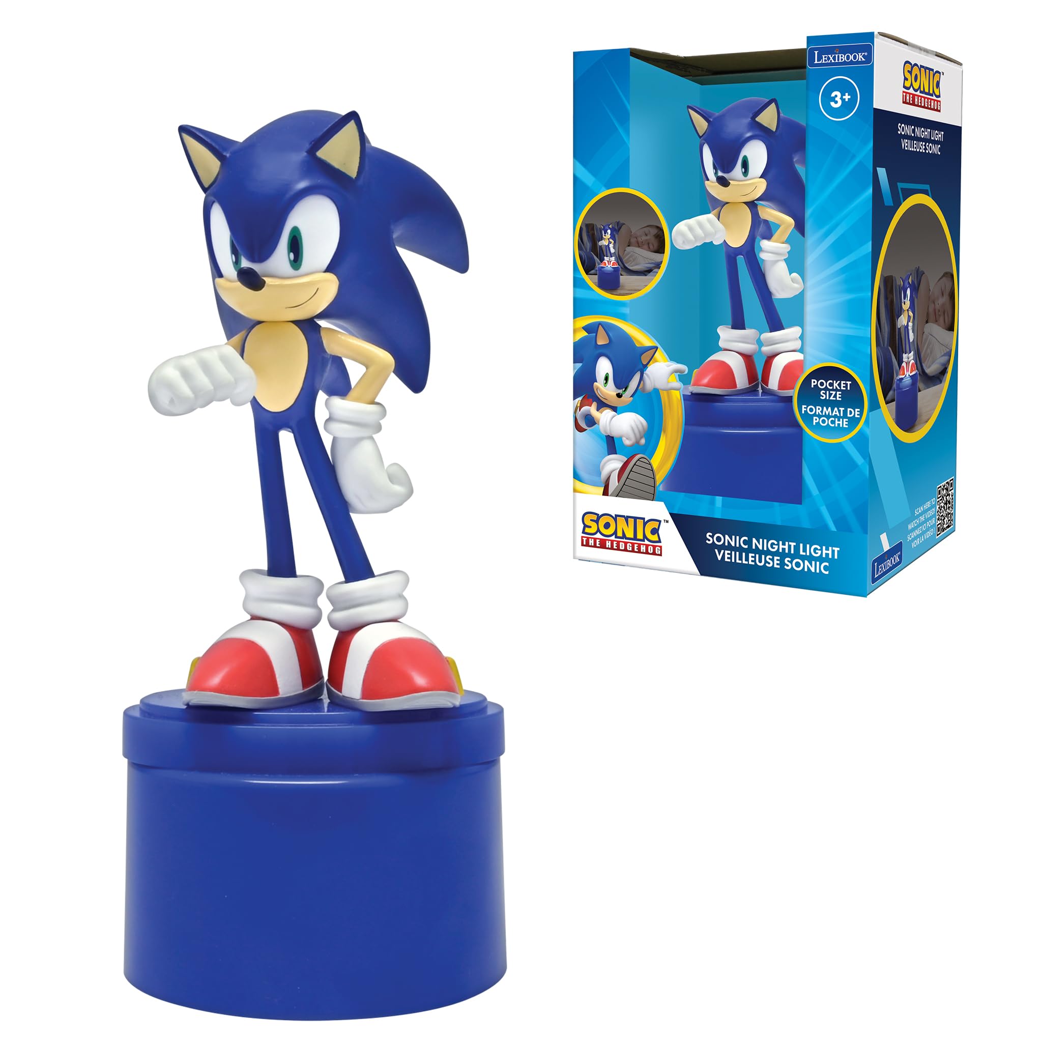 LEXIBOOK SEGA Sonic The Hedgehog LED Pocket Nightlight - Blue