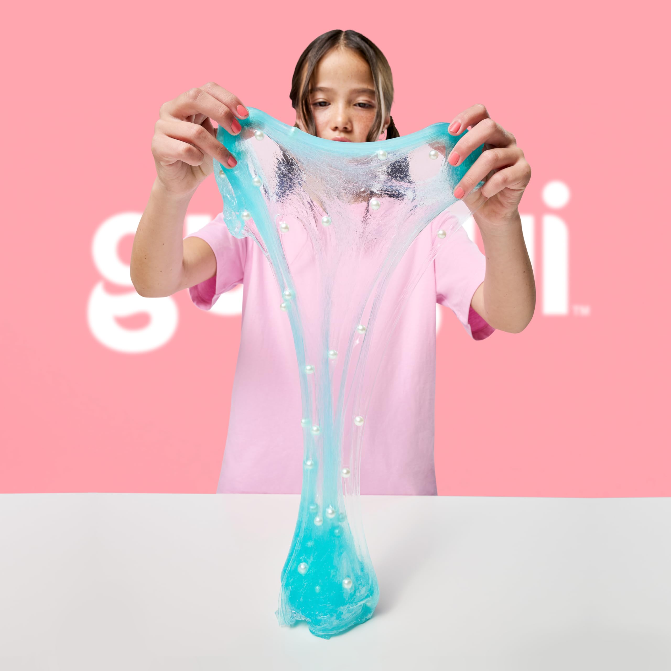 Gui Gui Shimmer Deluxe Duo Pack - 2 Iridescent Slimes with Pearl Beads & Glow-Up Sachets 3