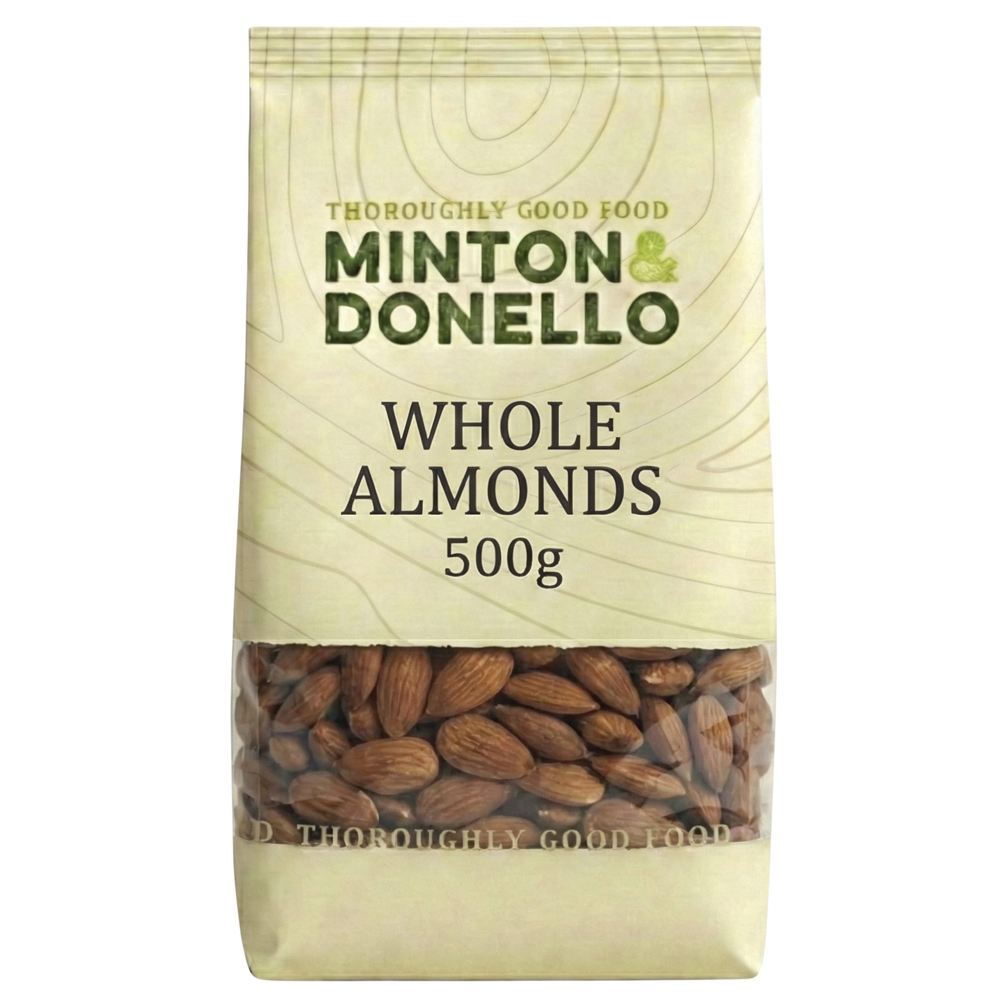 Minton & Donello Whole Almonds - Natural & Crunchy Snack | 500g Raw Nuts 1