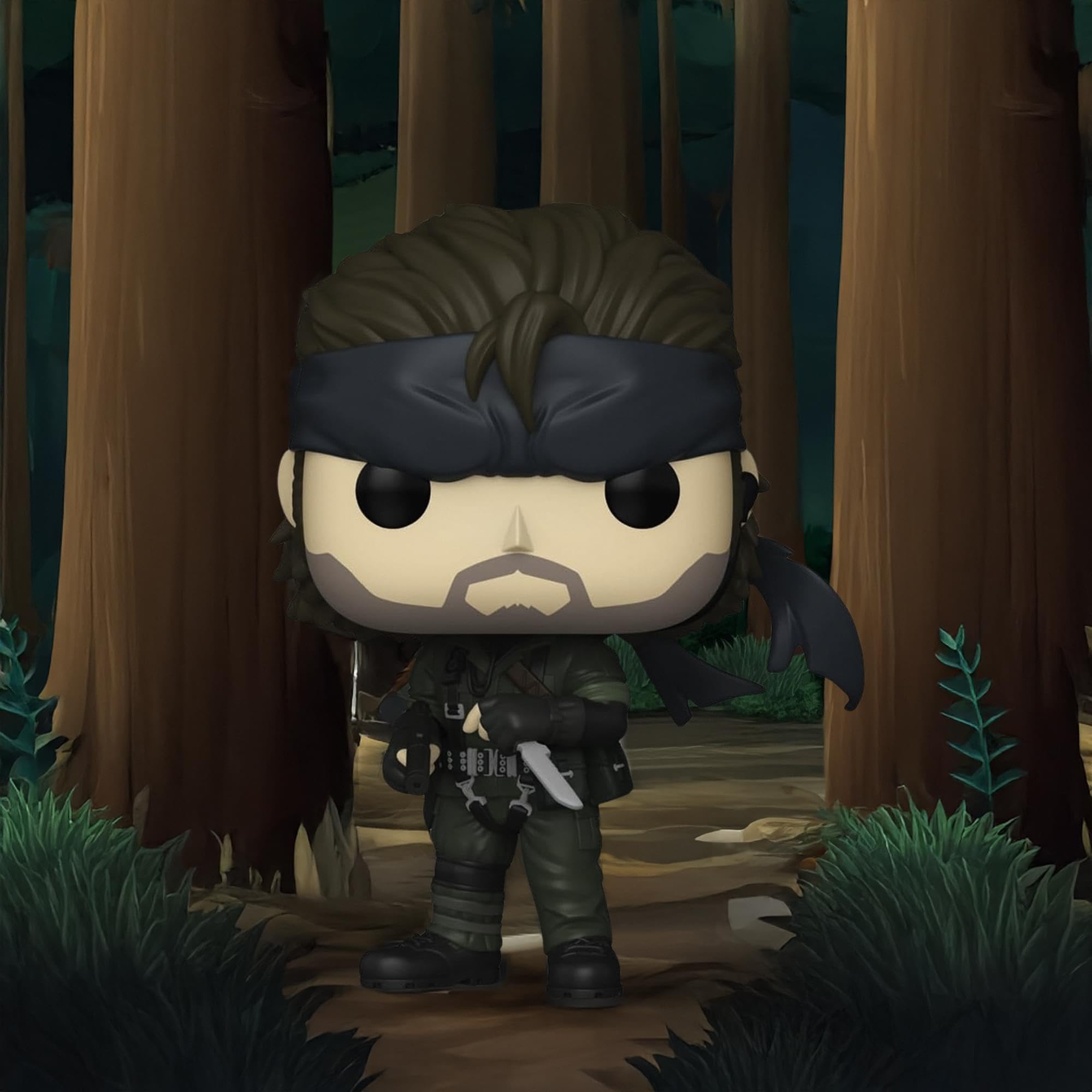 Funko POP! Games: Metal Gear Solid - Solid Snake Chibi Figure | Vinyl | 3.75 Inches