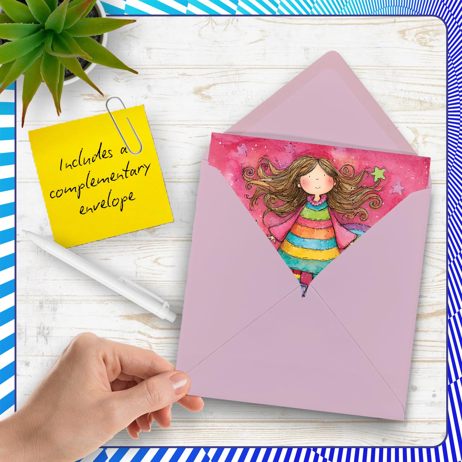 Stuff4 Girls 8th Birthday Card - Rainbow Cake Design | 145mm x 145mm | Blank Inside 5