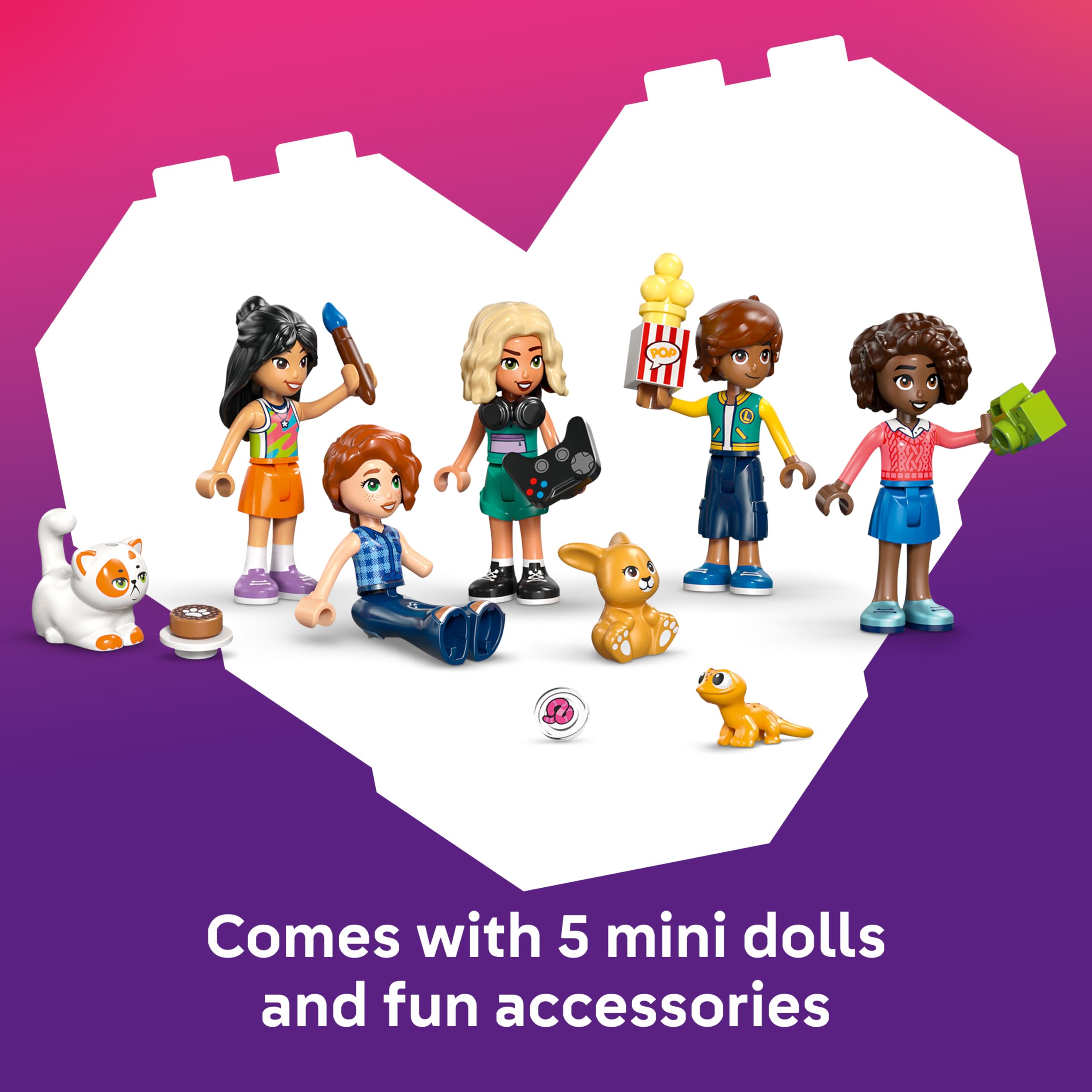 LEGO Friends Heartlake City Friends Club House Building Set 42689 | Ages 8+ | 5 Minidolls 5