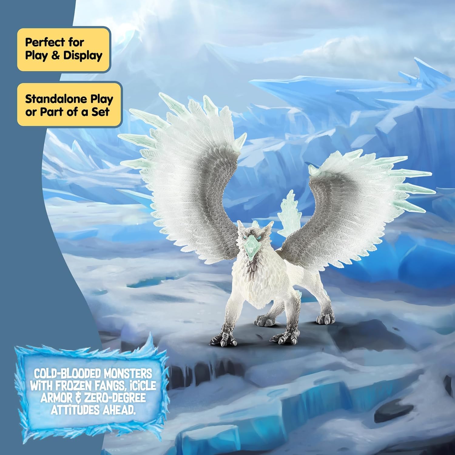 Schleich Ice Griffin 70143 - Poseable Fantasy Action Figure for Kids 3+ 13