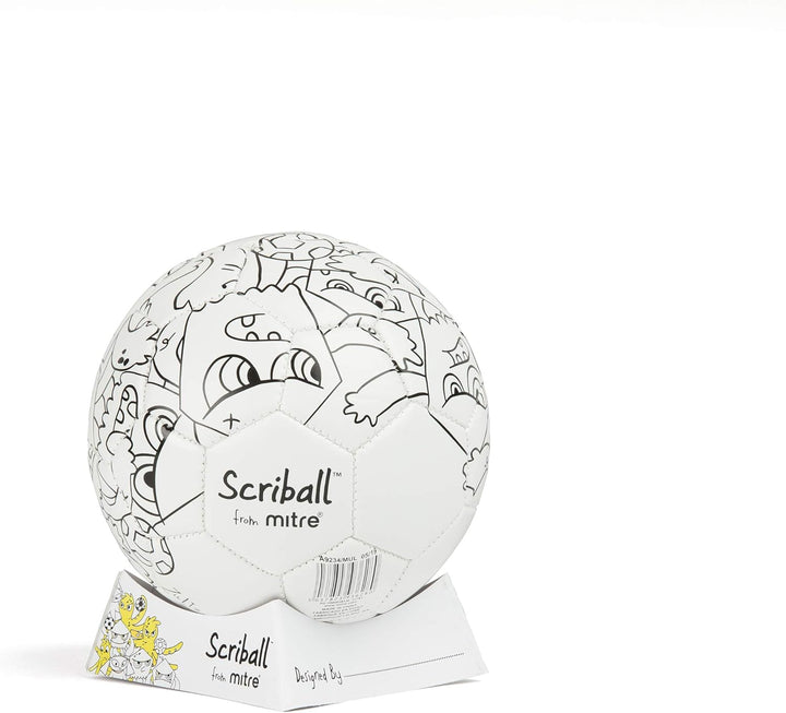 Mitre Scriball Zultz Personalisable Mini Football with Colouring Pens