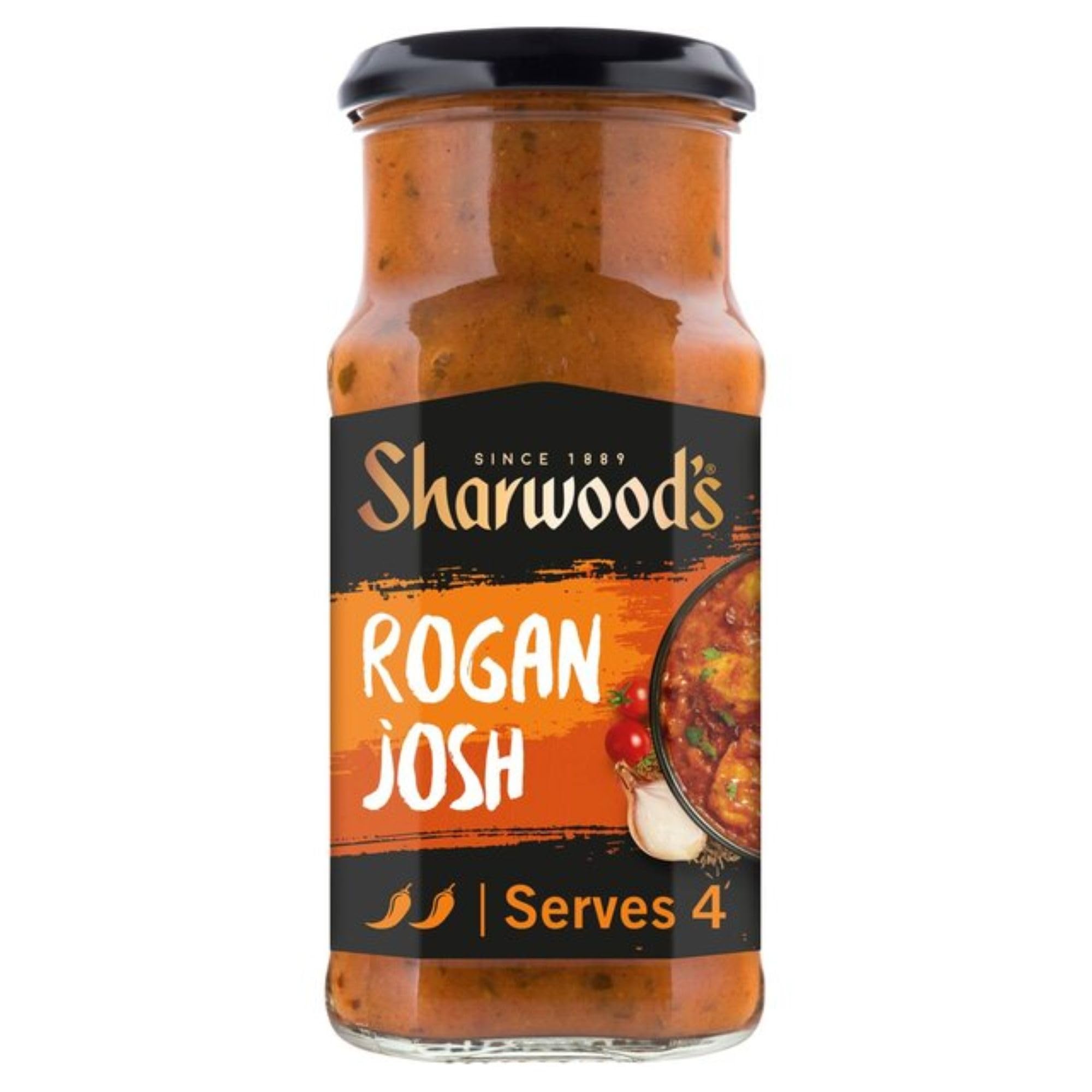 Sharwood's Indian Rogan Josh Sauce - Medium Spice Tomato Curry with Yoghurt | 420g Jar 1