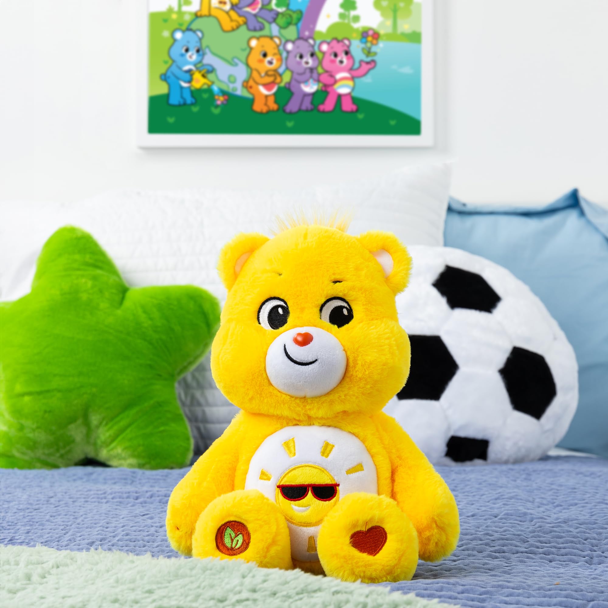 Care Bears Funshine Bear Medium Plush Toy - 35cm Yellow Stuffed Animal for Ages 4+ 2