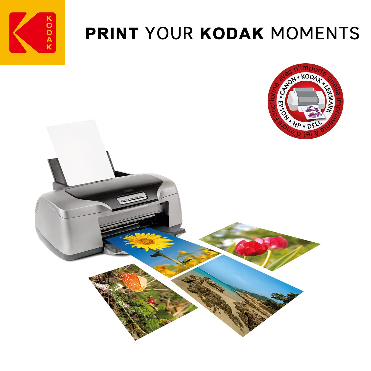 KODAK Snapshot Photo Paper - 100 Sheets, A6 Size, 180 g/m², Glossy Finish 3