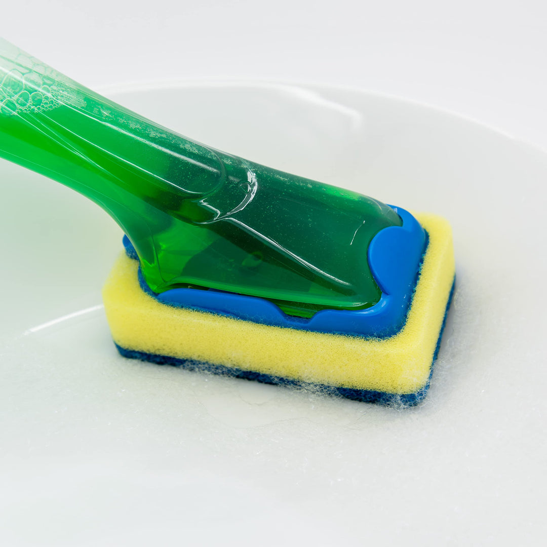 Spontex Dishmop Refillable Washing Up Brush with Soap Dispenser - Blue