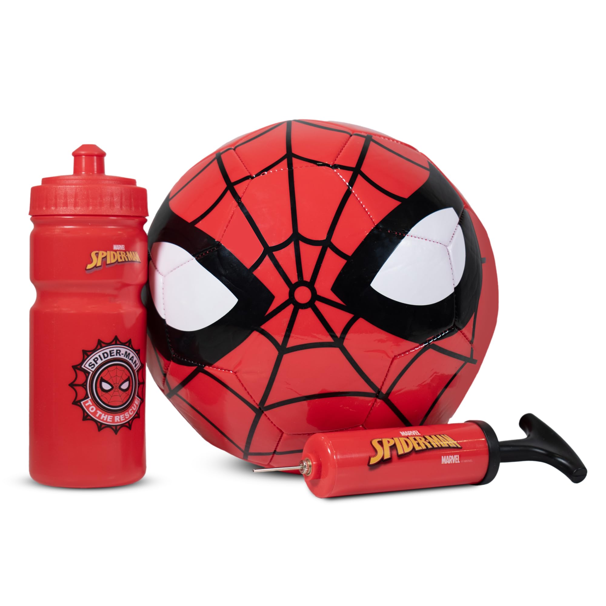Hy-Pro Spiderman Football Gift Set - Size 3 Ball, Pump & Water Bottle