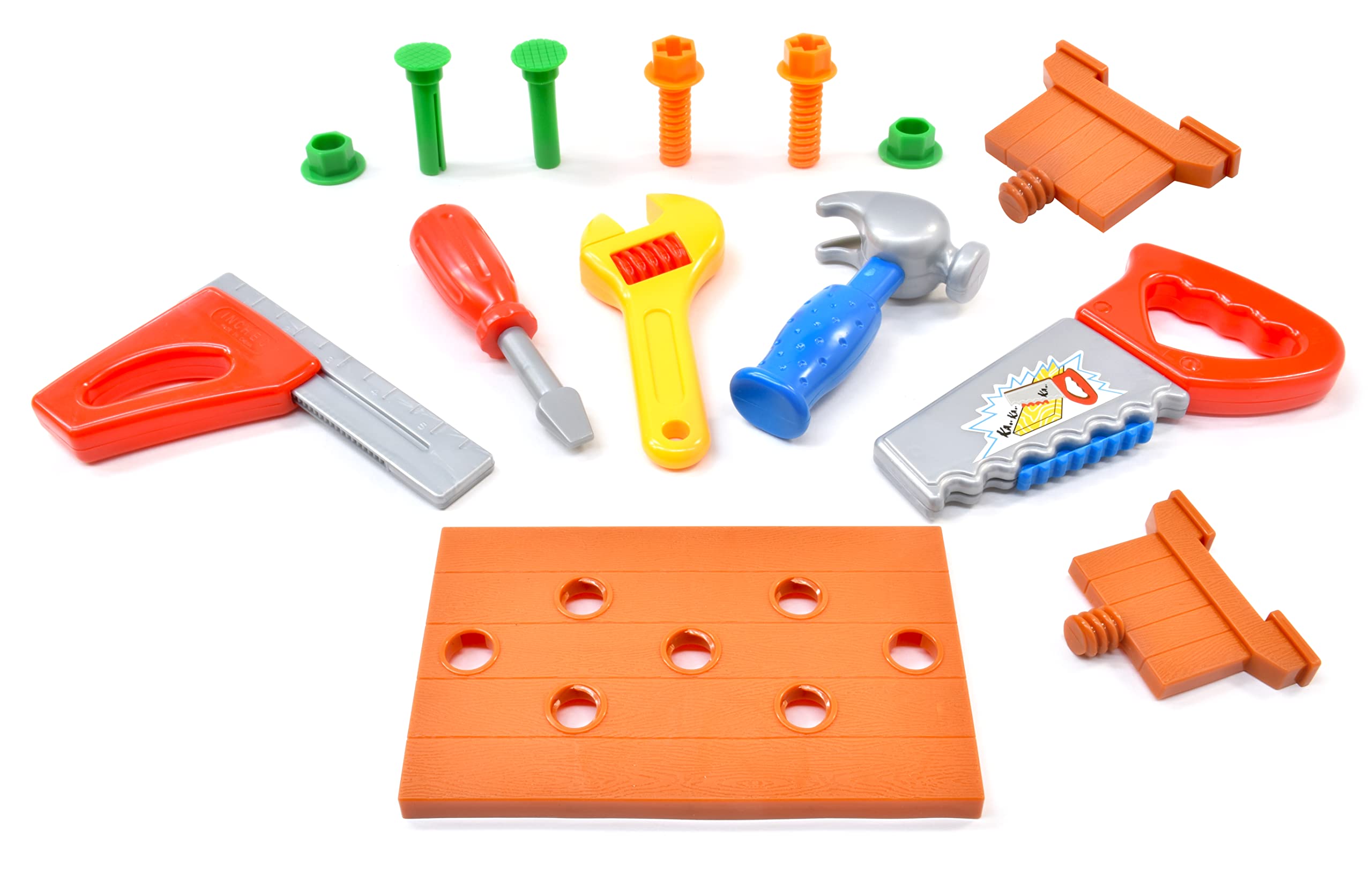 Peterkin Classic Children's Tool Set - 14 Piece Plastic Kit in Carry Case | Ages 3+ 5