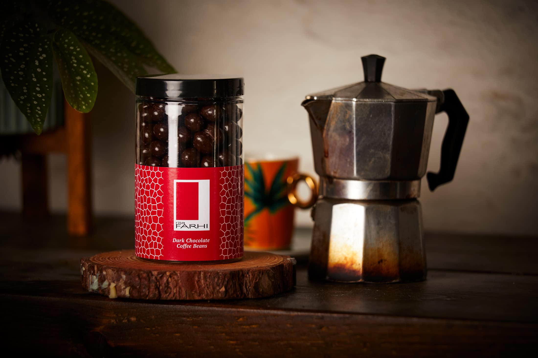 Rita Farhi Dark Chocolate Covered Coffee Beans in Gift Jar - 290g 2