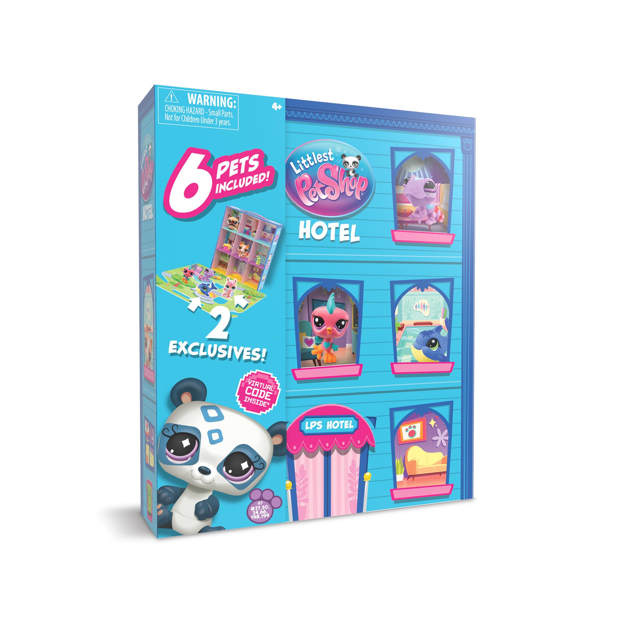Littlest Pet Shop Bandai Playful Pet Hotel - 6 LPS Minis with Accessories & Virtual Code 2