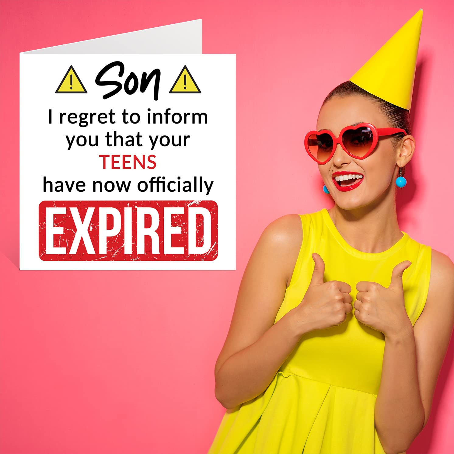 Stuff4 Funny 20th Birthday Card for Son - Teens Expired Joke | 145mm Square | Blank Inside 7