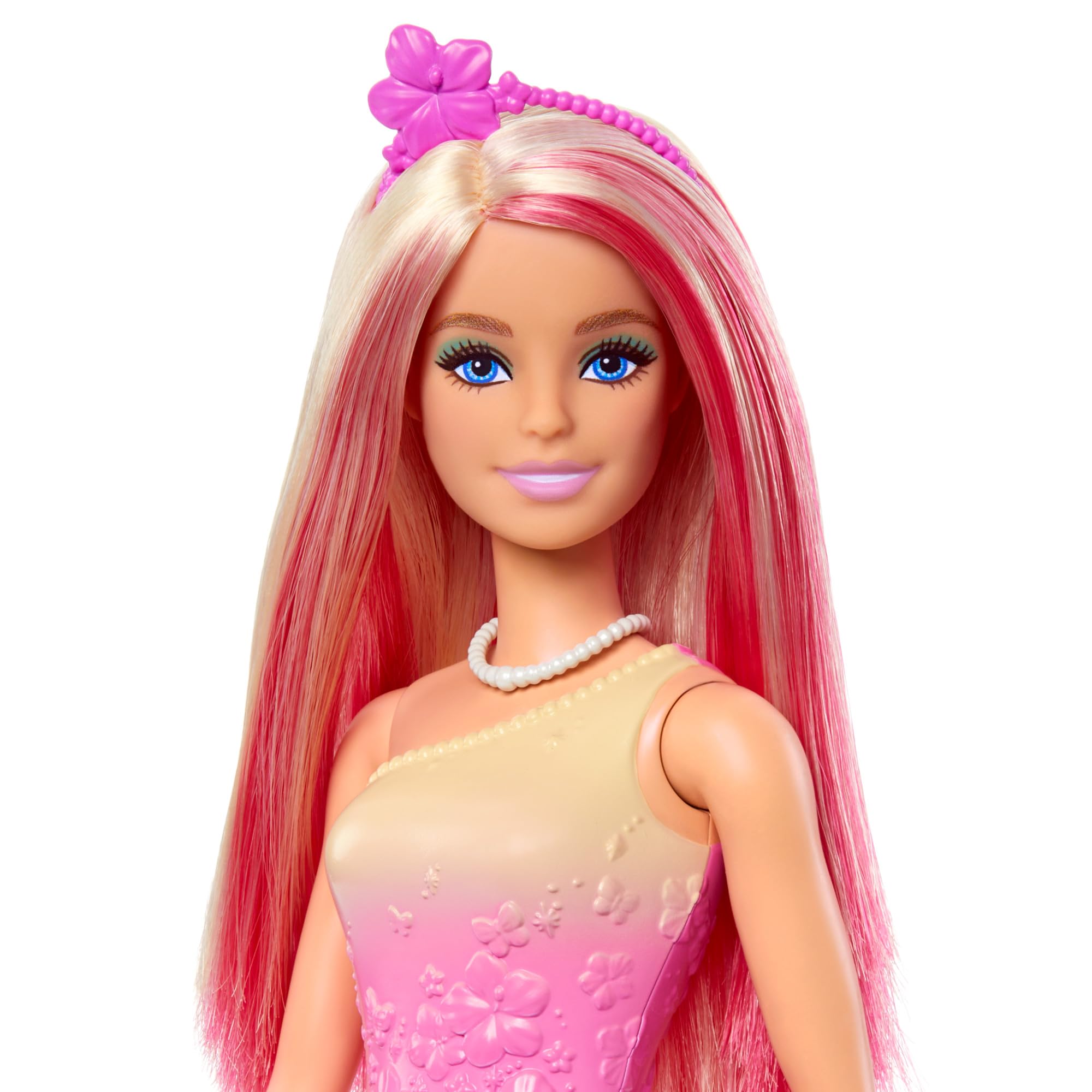 Barbie Royal Doll HRR08 - Pink & Blonde Fantasy Hair | Butterfly Skirt | Multicolor Accessories 2