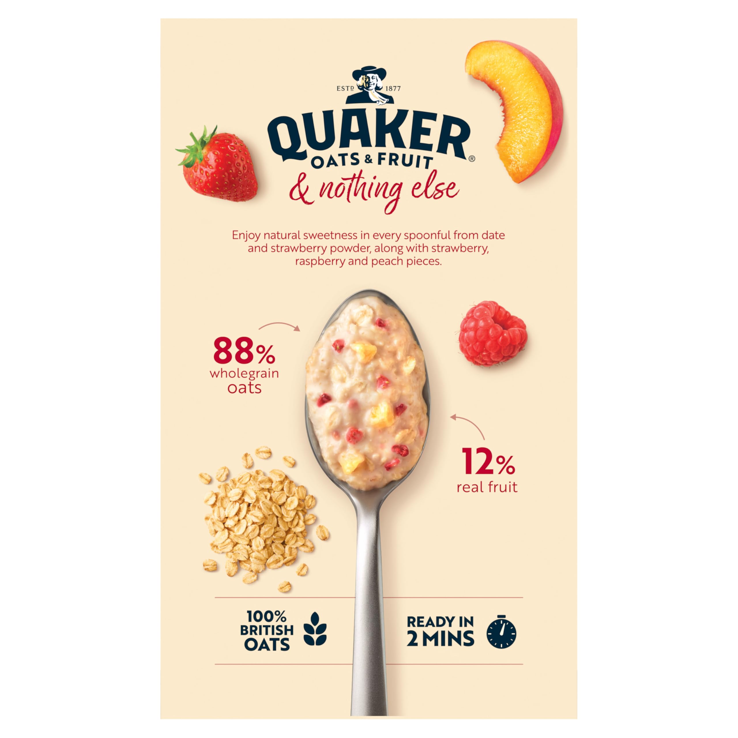 Quaker Oats & Fruit with Summer Fruits Porridge Sachets - 8 Sachets | 264g 4