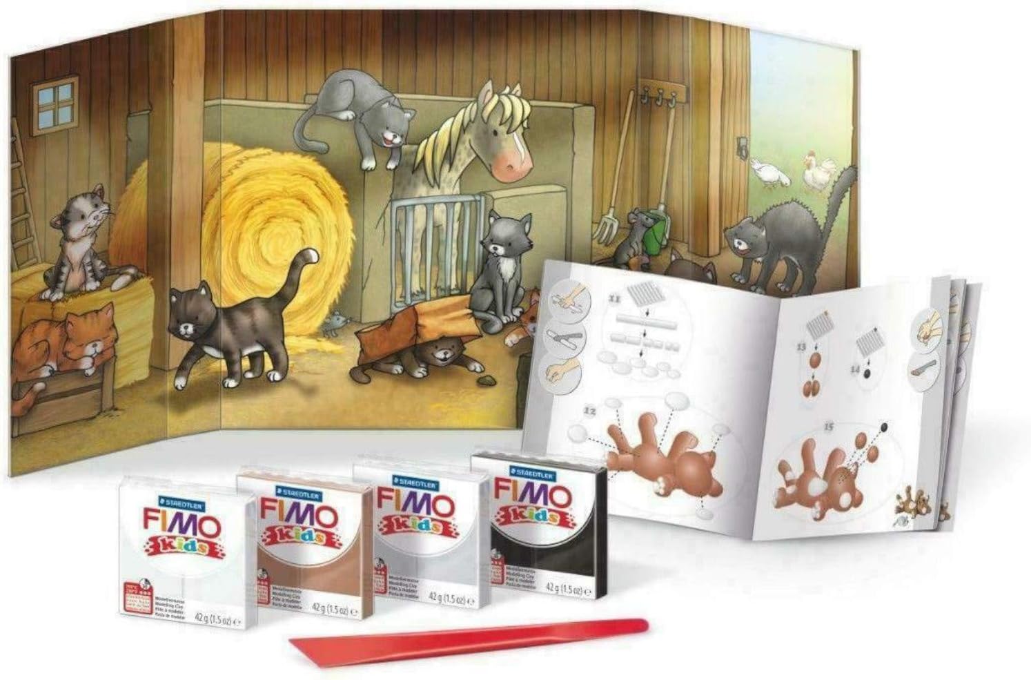 STAEDTLER FIMO Kids Cat Form and Play Set - Educational Arts & Crafts Toy for Children 1