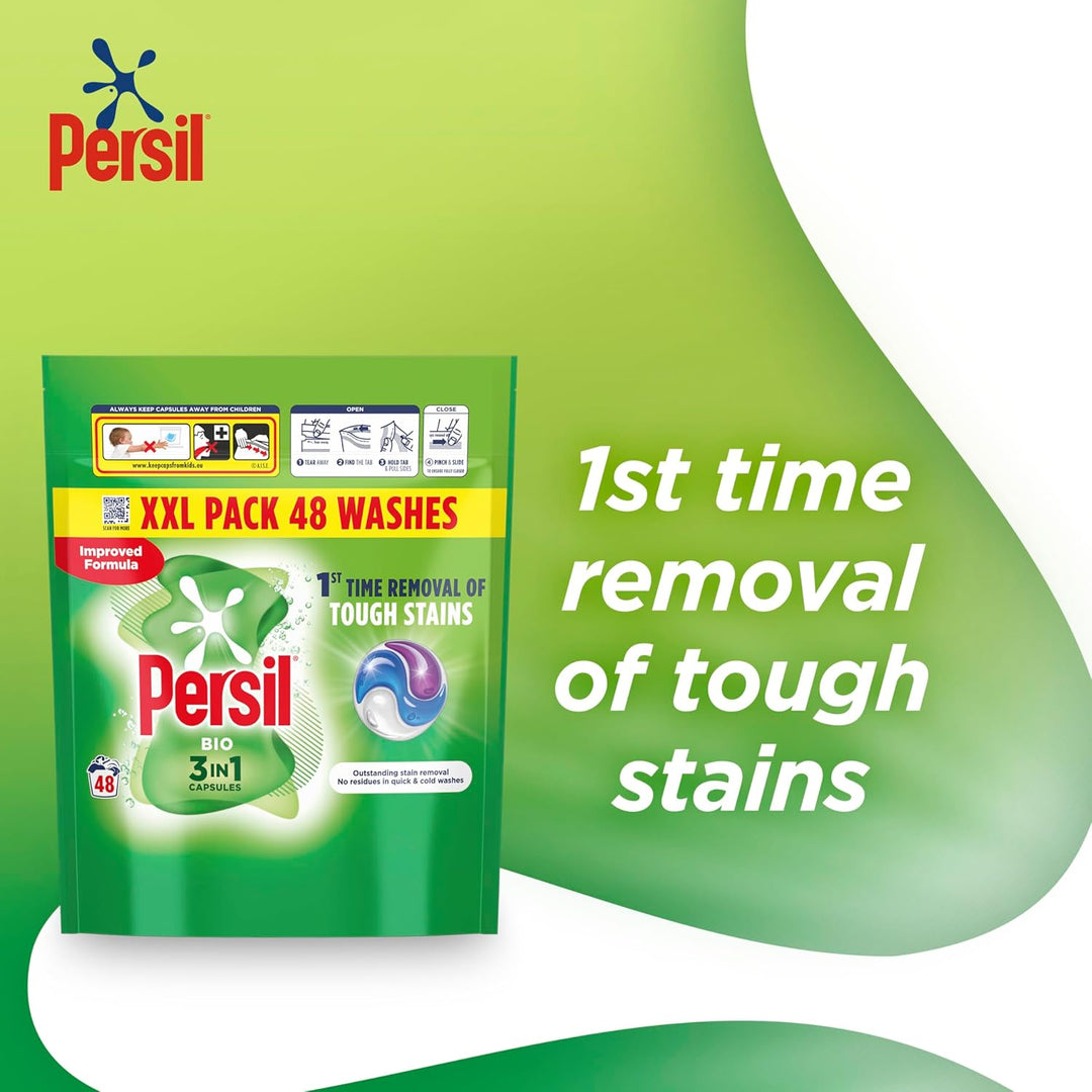 Persil - Bio 3 in 1 Washing Capsules 48 Washes