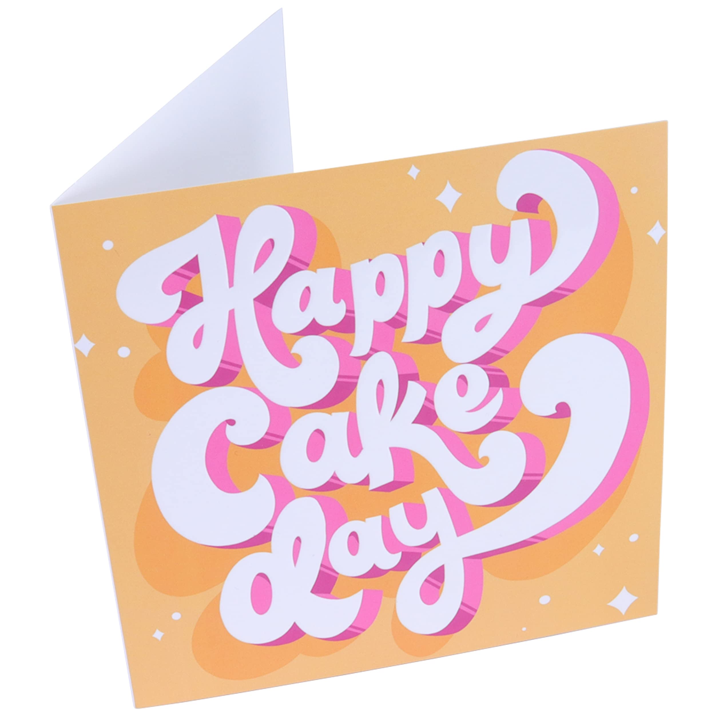 PME 'Happy Cake Day' Greeting Card - 300gsm Embossed Cardboard | 6x6 Inches