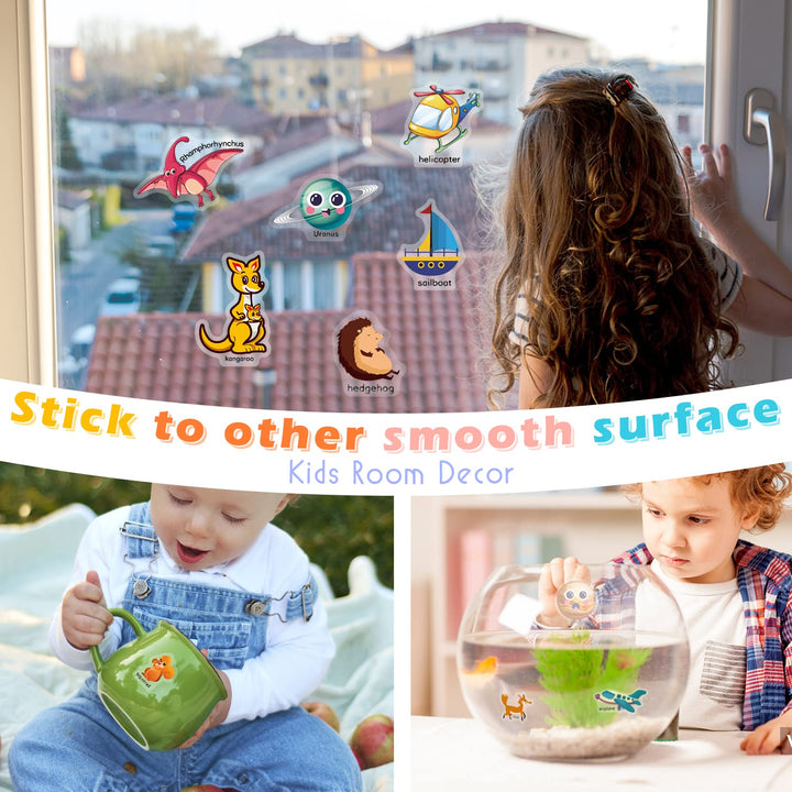 GUYUCOM 4 Pack Reusable Sticker Books - Educational DIY Toys for Kids Ages 1-8