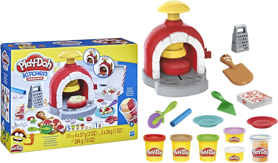 Play-Doh Kitchen Creations Pizza Oven Playset - 6 Colors & 8 Tools for Kids 3+