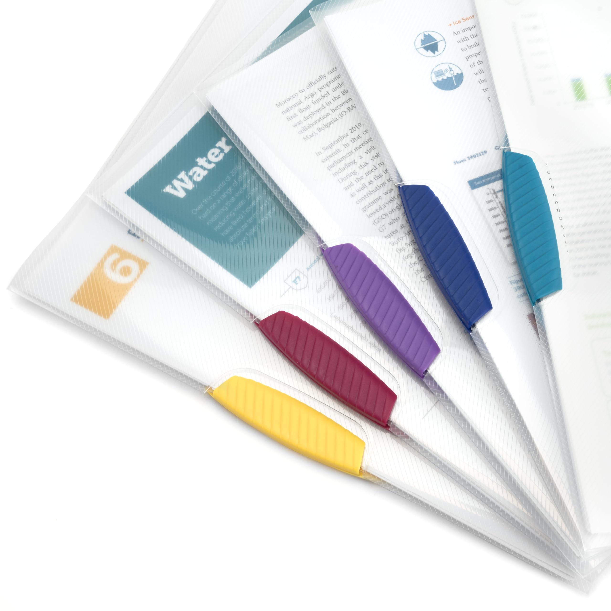 RAPESCO 0786 A4 Pivot Clip File - Pack of 5 | Holds 30 Unpunched Sheets | Superline Polypropylene 5