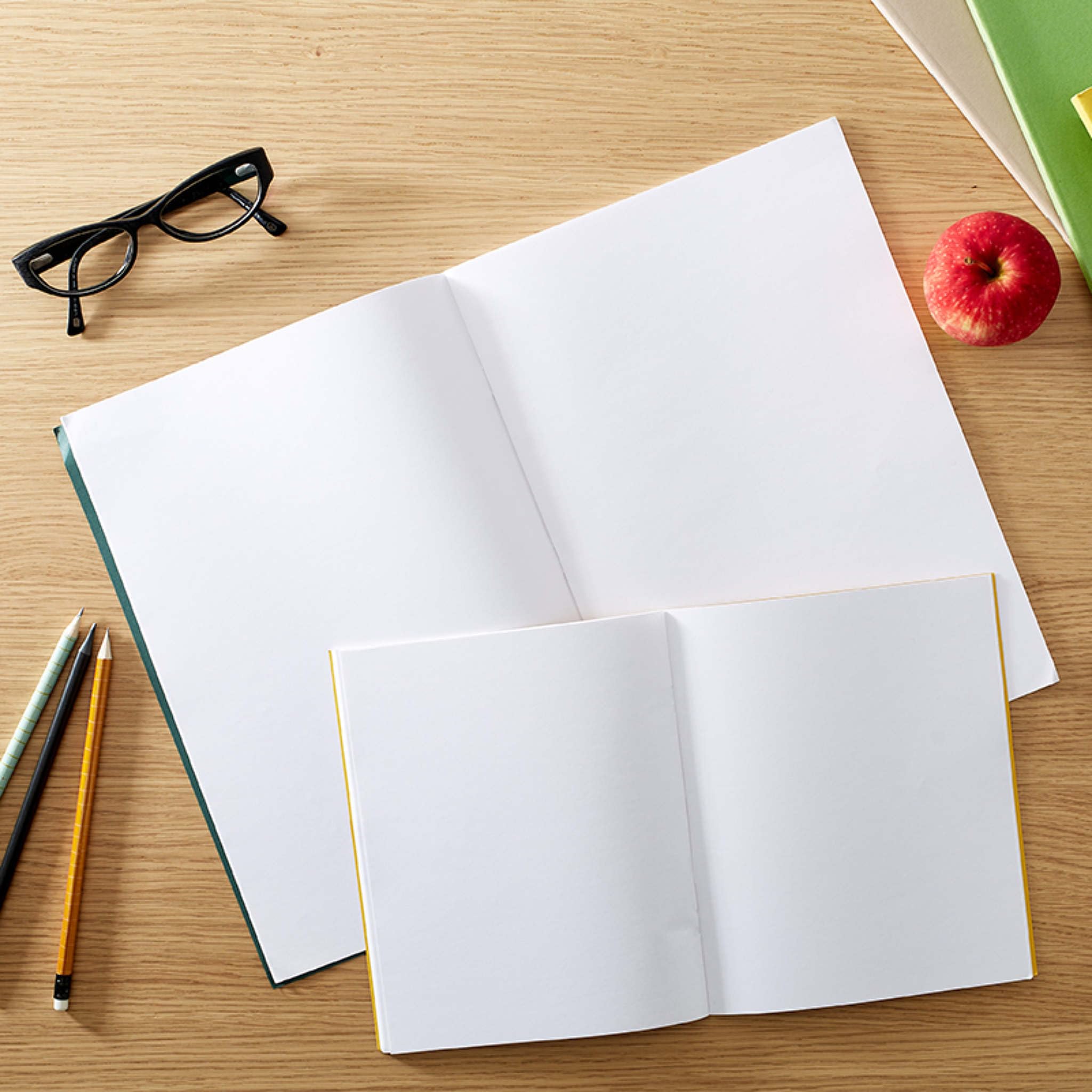 Rhino Composition Notebooks - A4 Blank Pages, 64 Pages, Red Cover | 10 Pack 7