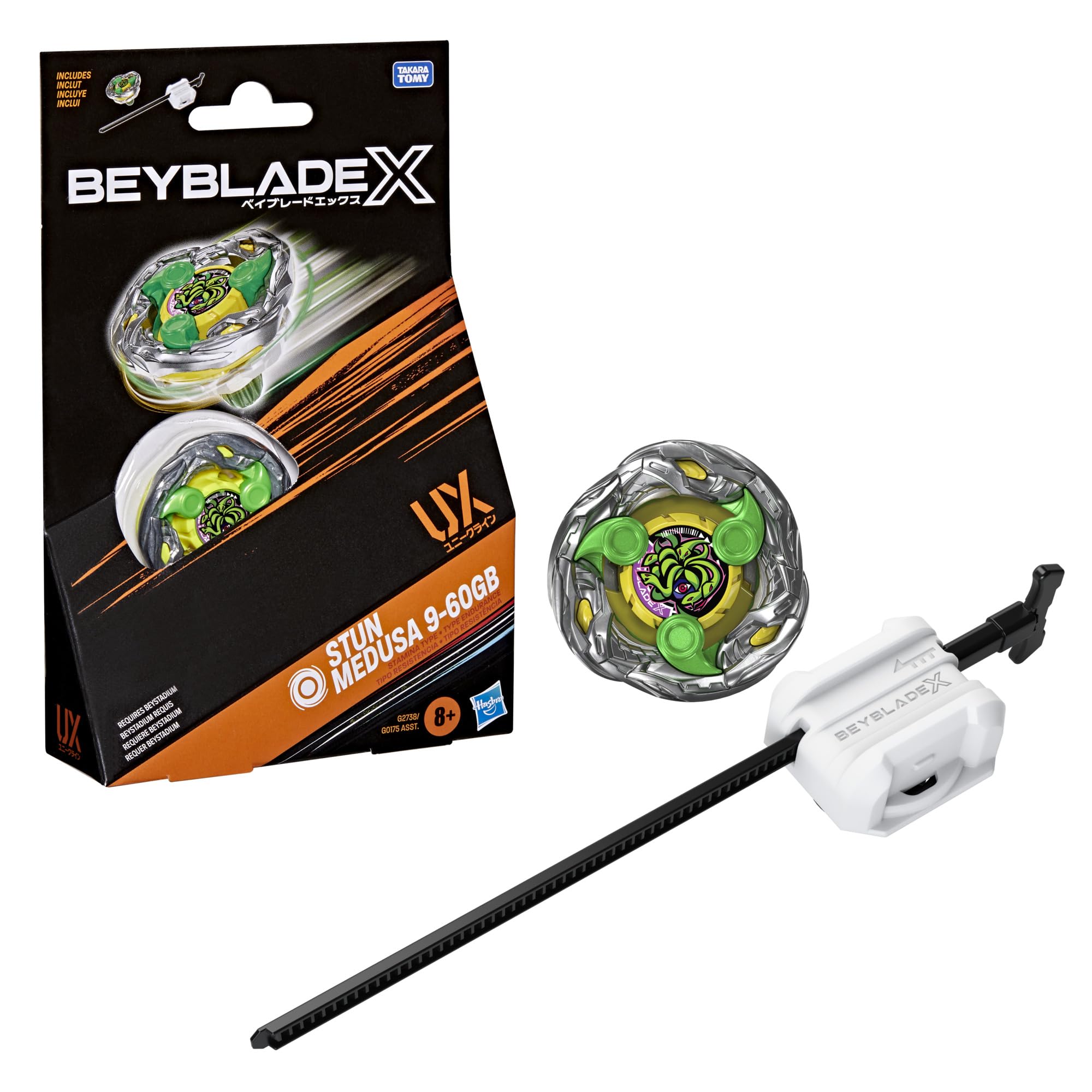 Hasbro Beyblade X Stun Medusa 9-60GB UX Starter Pack Right-Spin Stamina Type 1